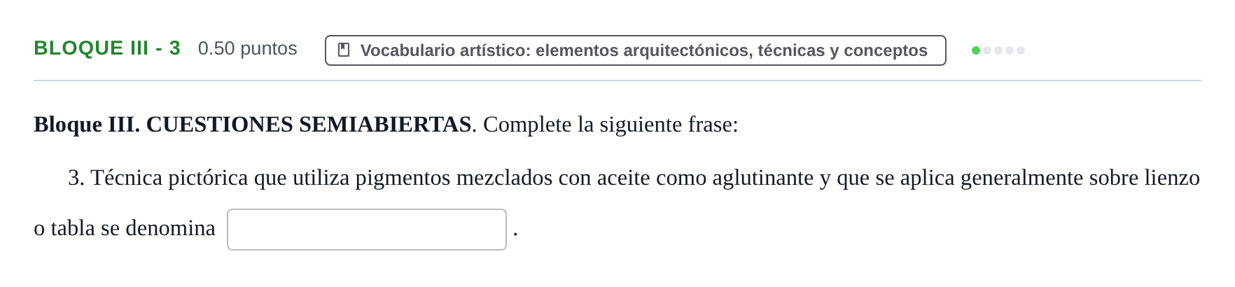 Enunciado: Bloque III - 3 · Fundamentos Artísticos PAU Murcia Extraordinaria (Fundamentos del Arte II) 2026