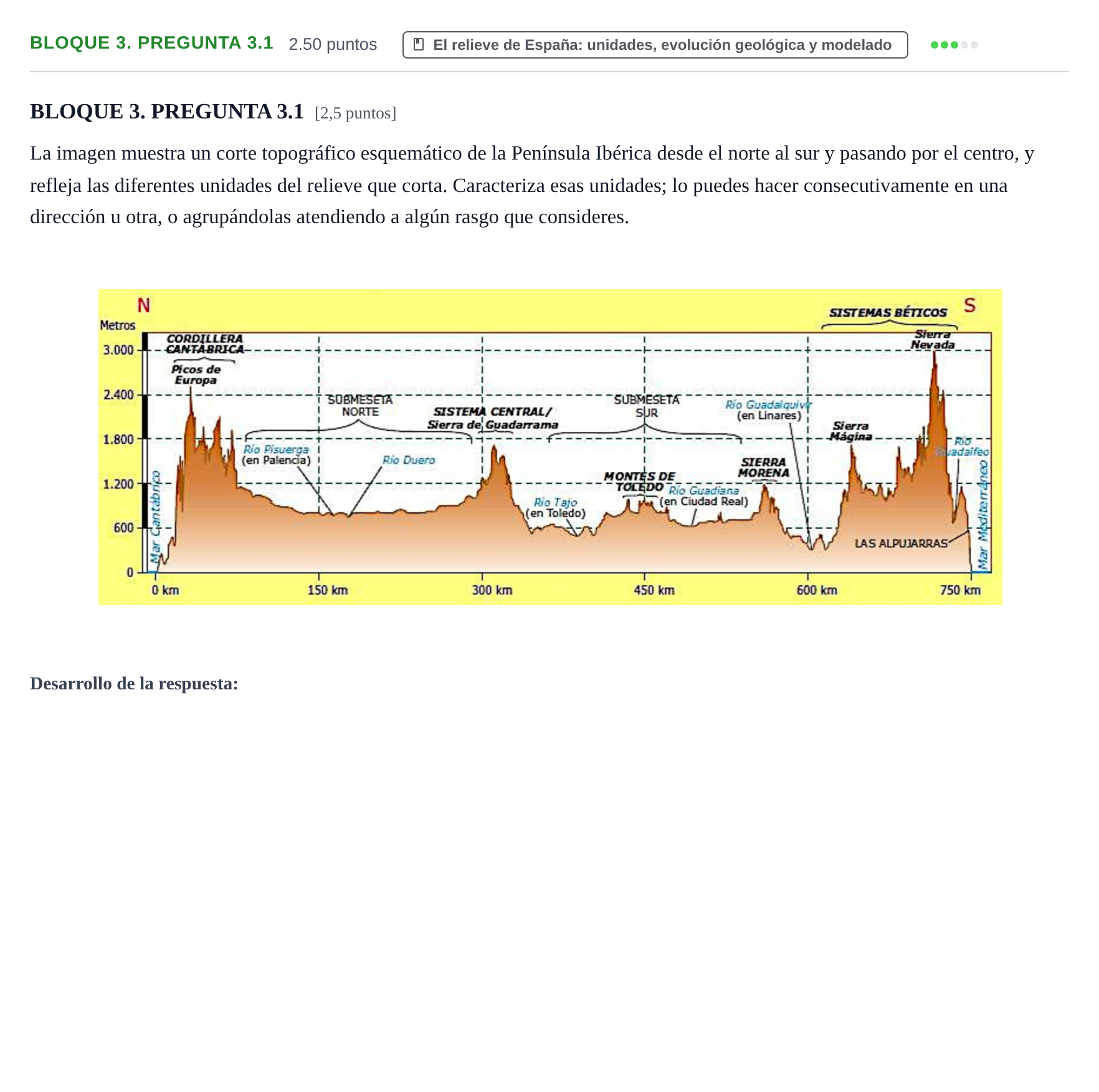 Enunciado: Bloque 3. Pregunta 3.1 · Geografía PAU Murcia Extraordinaria 2026
