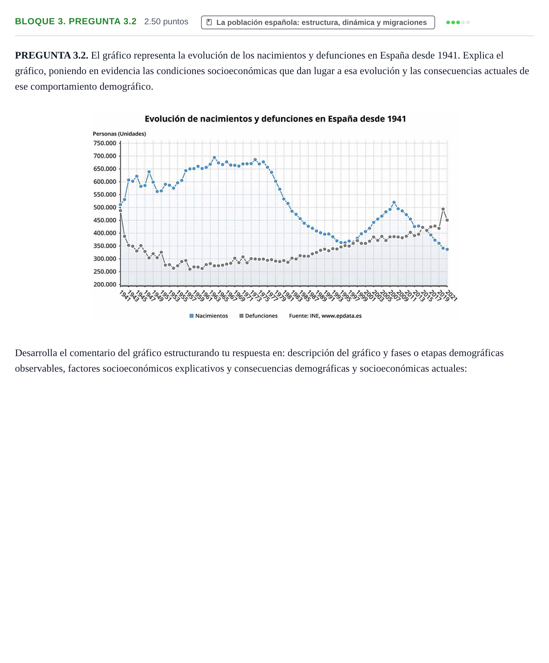Enunciado: Bloque 3. Pregunta 3.2 · Geografía PAU Murcia Extraordinaria 2026