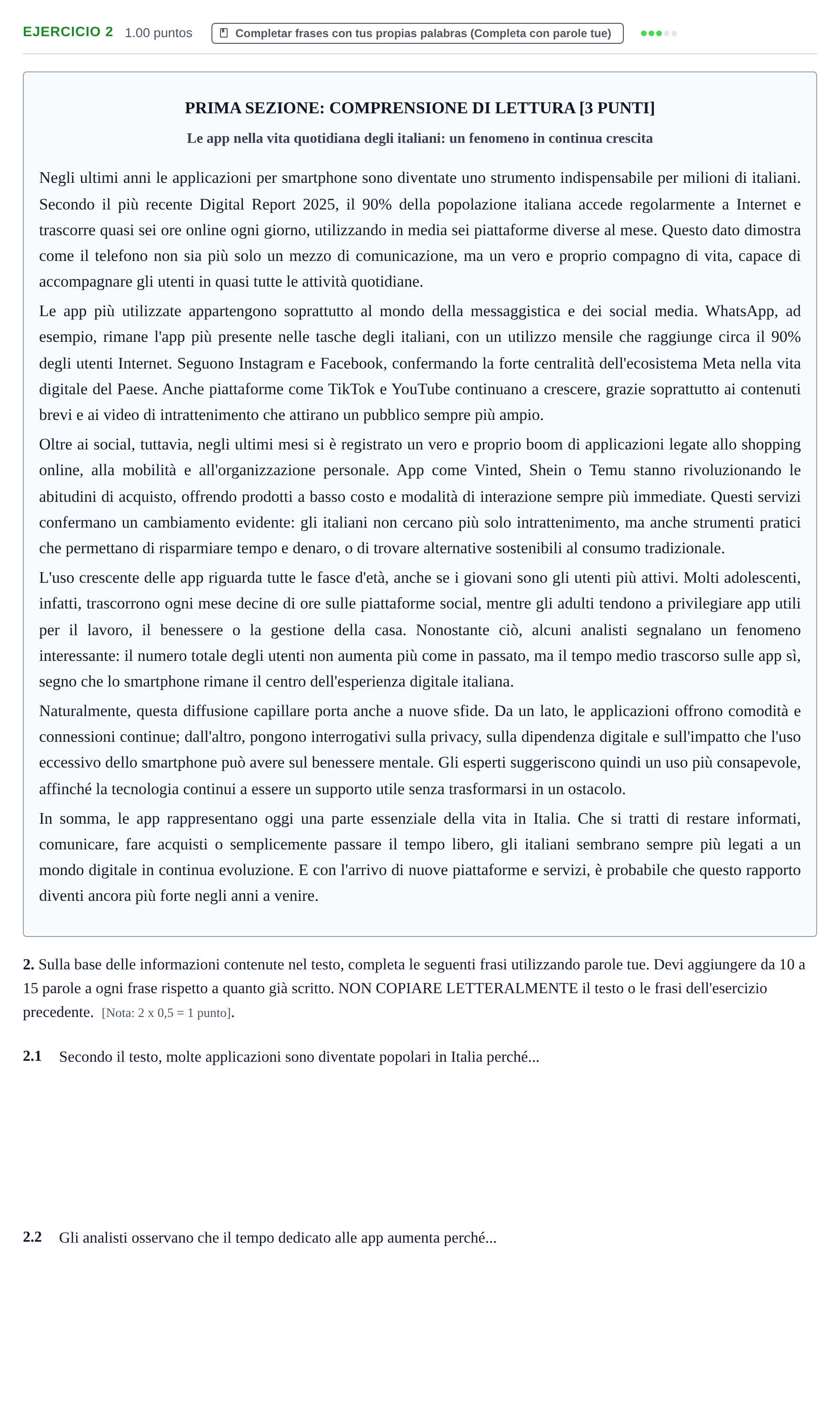 Enunciado: Problema 2 · Italiano PAU Murcia Extraordinaria 2026