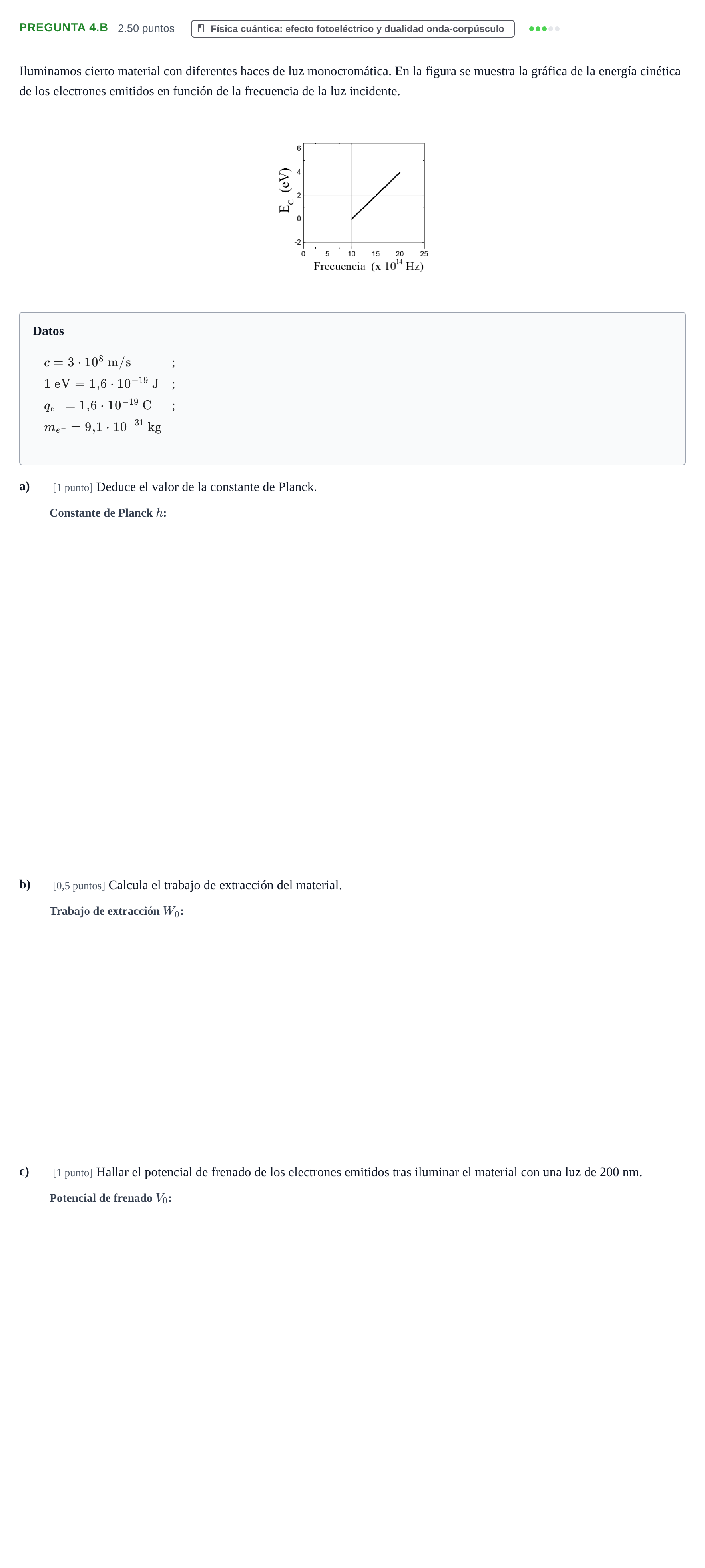 Enunciado: Pregunta 4.B · Física PAU Navarra Ordinaria 2025