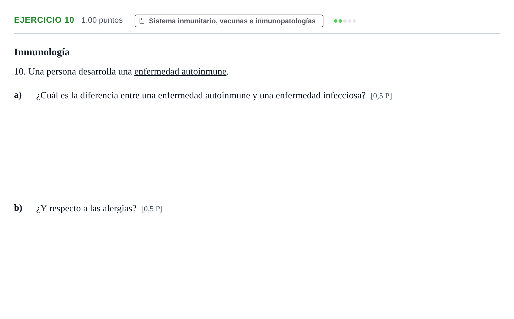 Enunciado: Problema 10 · Biología PAU Navarra Ordinaria 2025