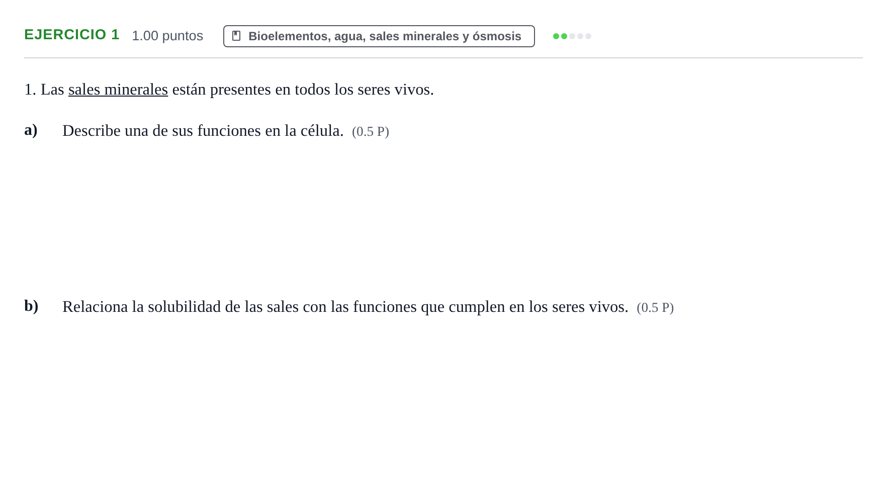 Enunciado: Problema 1 · Biología PAU Navarra Ordinaria 2025