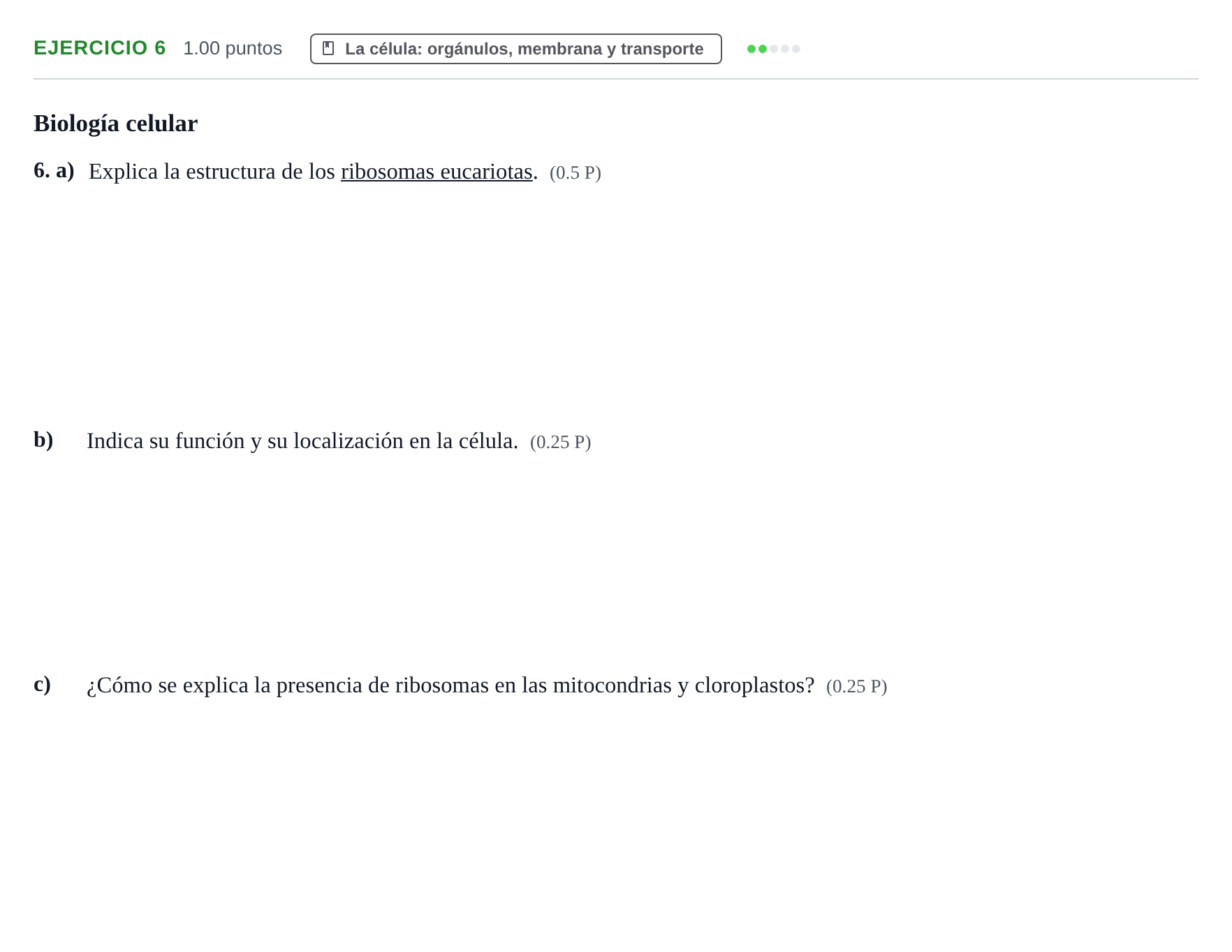 Enunciado: Problema 6 · Biología PAU Navarra Ordinaria 2025