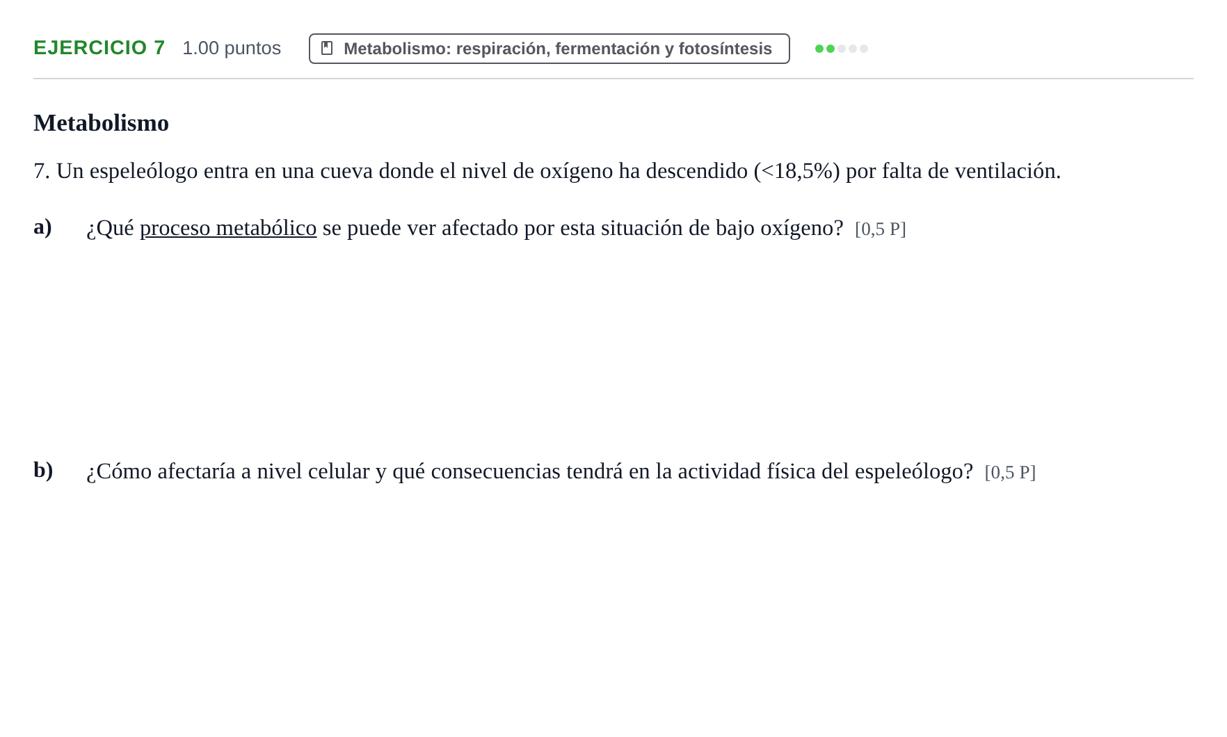 Enunciado: Problema 7 · Biología PAU Navarra Ordinaria 2025