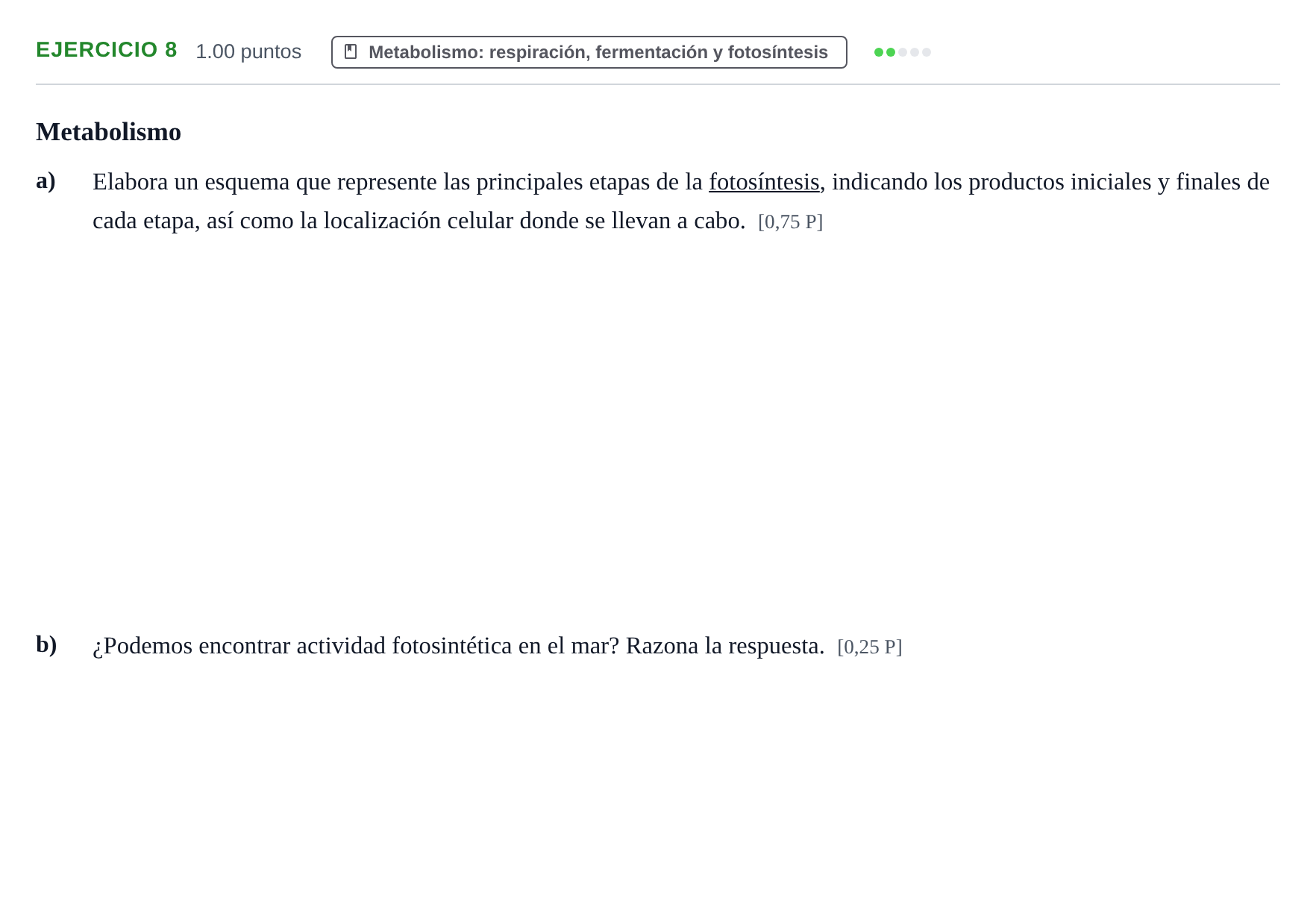 Enunciado: Problema 8 · Biología PAU Navarra Ordinaria 2025