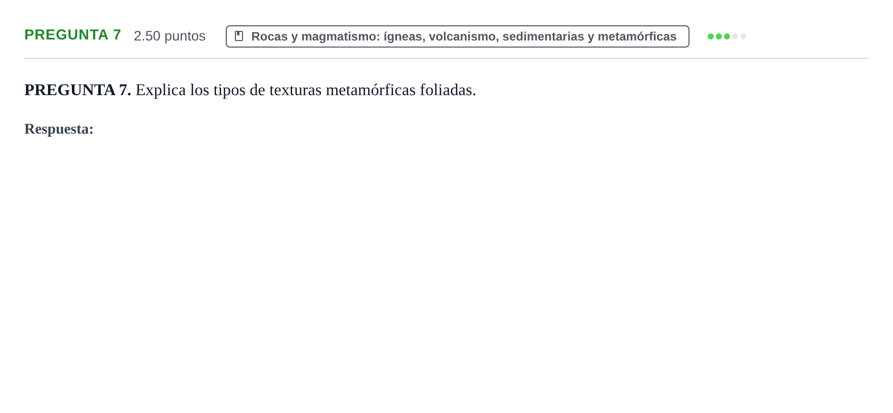 Enunciado: Pregunta 7 · Geología y Ciencias Ambientales PAU Navarra Ordinaria 2025