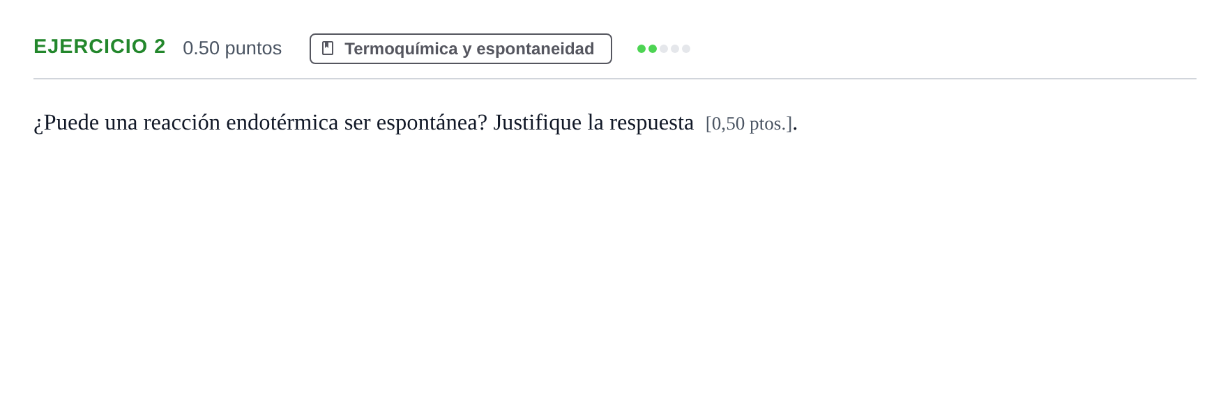Enunciado: Problema 2 · Química PAU Navarra Ordinaria 2025