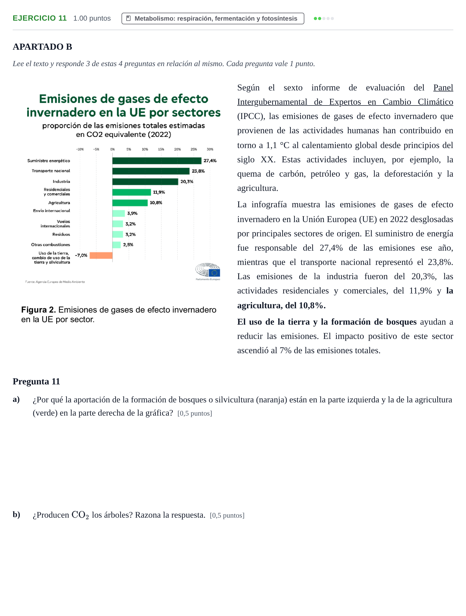 Enunciado: Problema 11 · Biología PAU Navarra Extraordinaria 2025