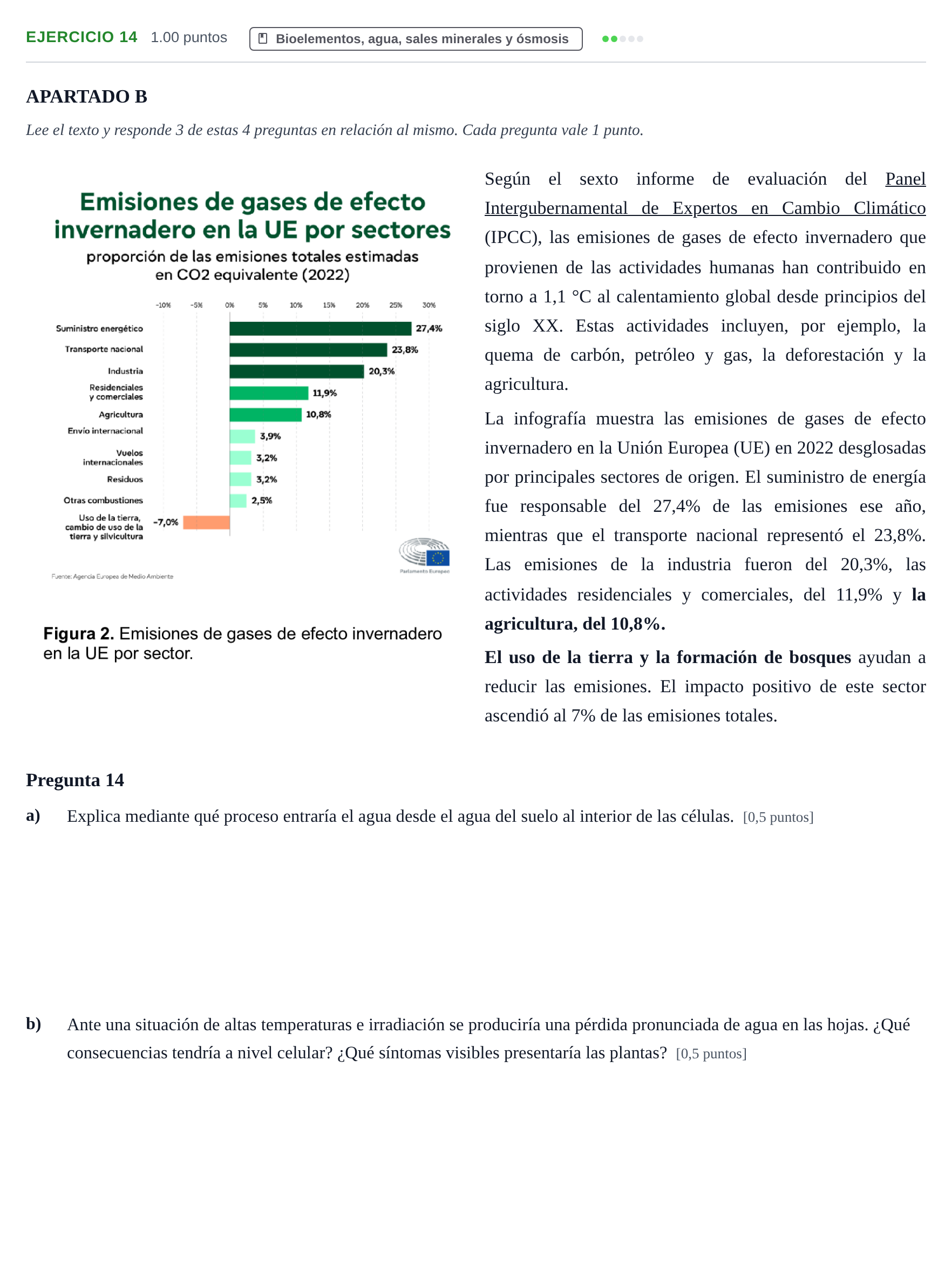 Enunciado: Problema 14 · Biología PAU Navarra Extraordinaria 2025
