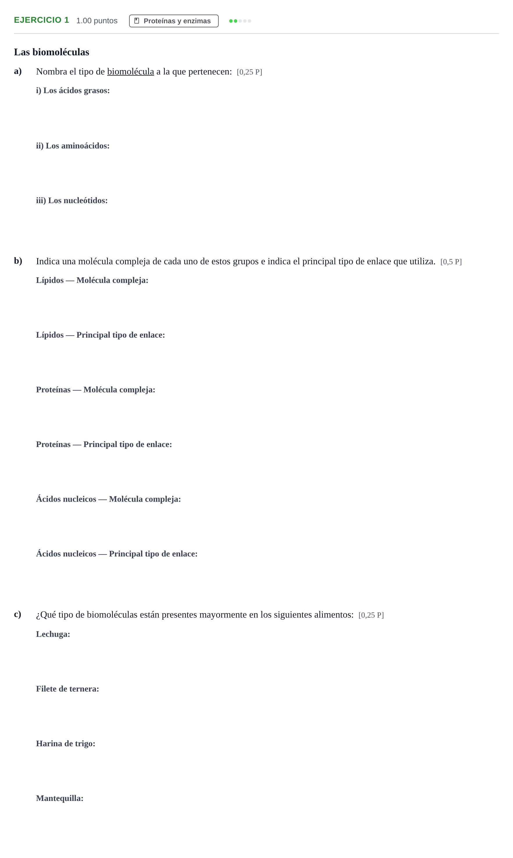 Enunciado: Problema 1 · Biología PAU Navarra Extraordinaria 2025