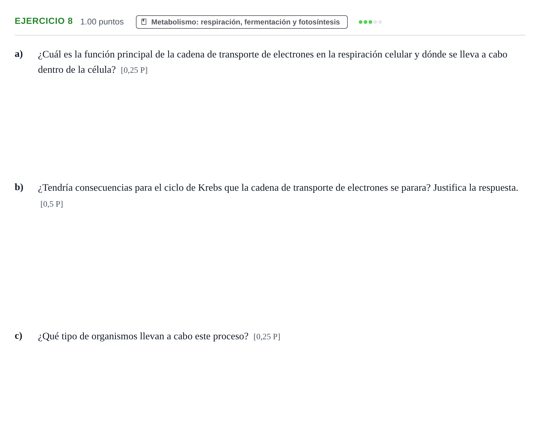 Enunciado: Problema 8 · Biología PAU Navarra Extraordinaria 2025