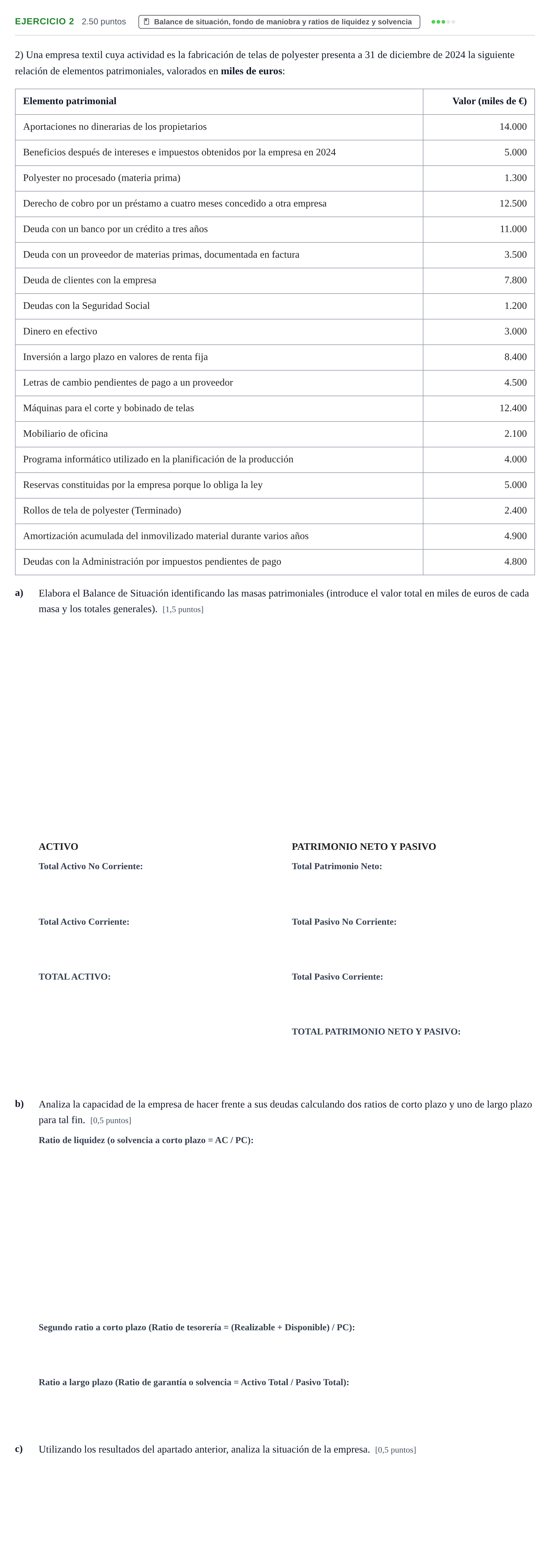 Enunciado: Problema 2 · Empresa y Diseño de Modelos de Negocio PAU Navarra Extraordinaria 2025