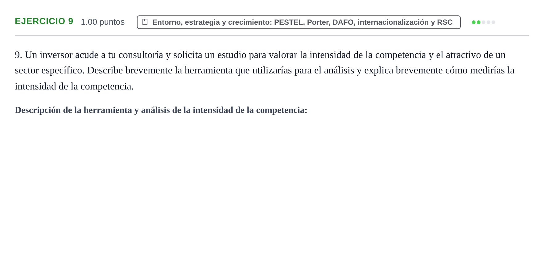 Enunciado: Problema 9 · Empresa y Diseño de Modelos de Negocio PAU Navarra Extraordinaria 2025