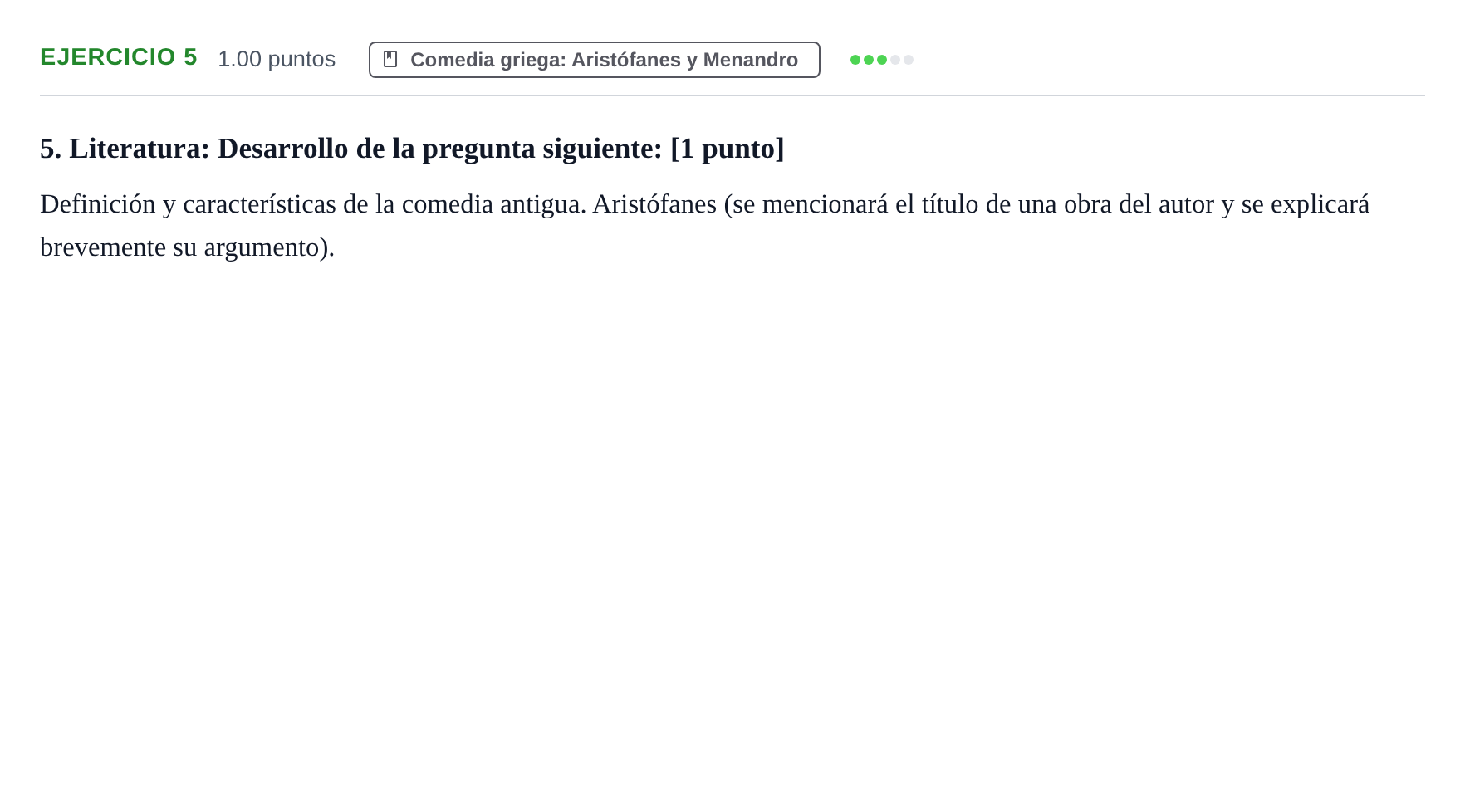 Enunciado: Problema 5 · Griego II PAU Navarra Extraordinaria 2025