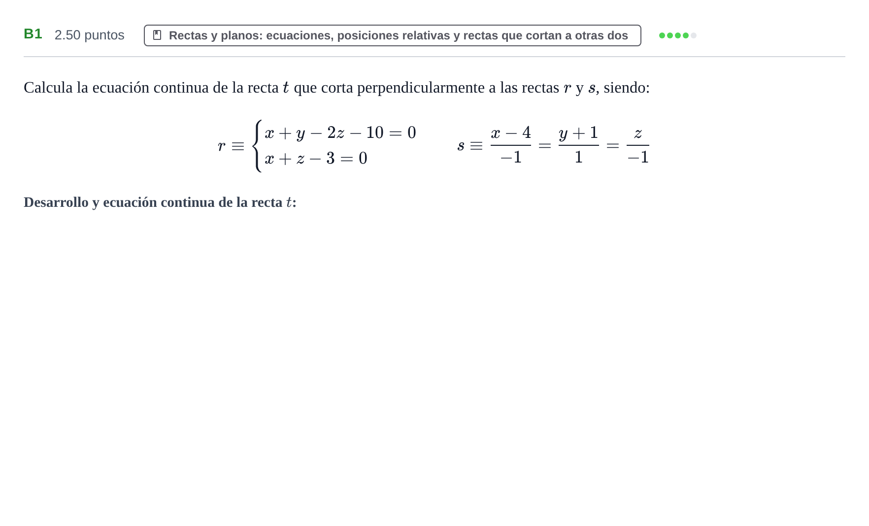 Enunciado: Ejercicio B1 · Matemáticas II PAU Navarra Extraordinaria 2025