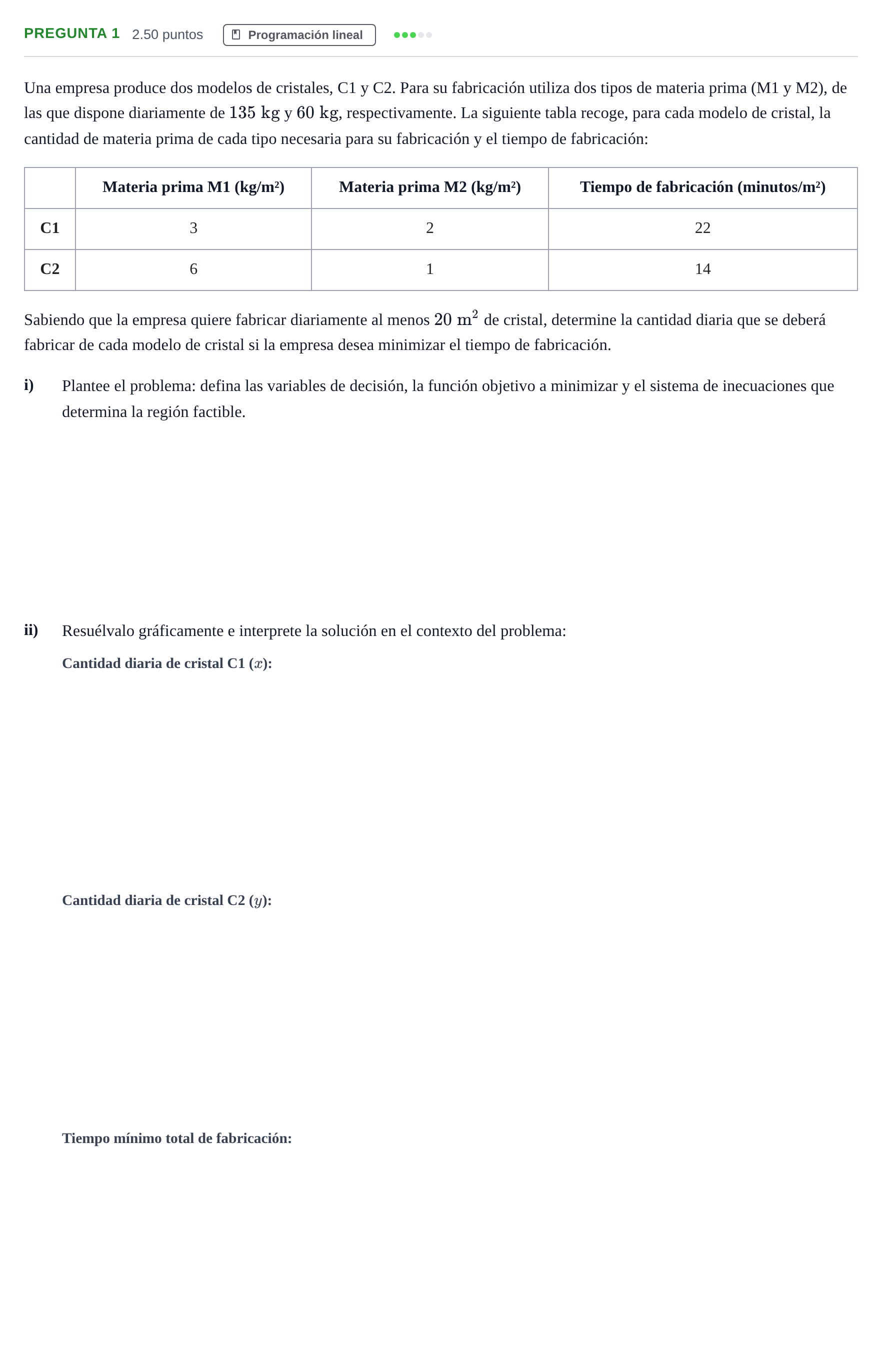 Enunciado: Pregunta 1 · Matemáticas aplicadas a las Ciencias Sociales II PAU Navarra Extraordinaria 2025