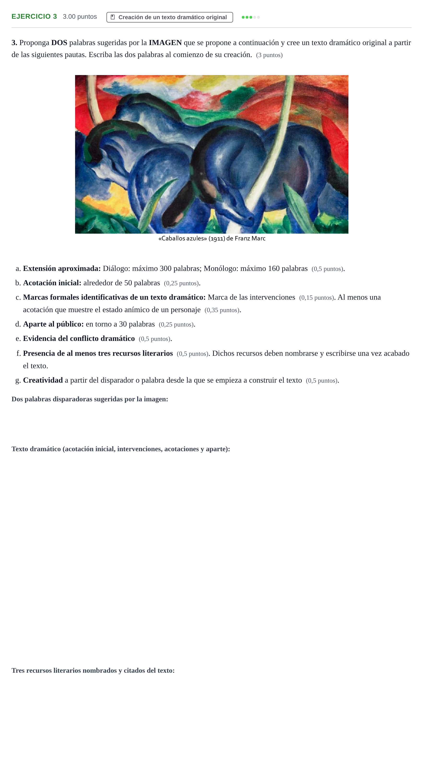 Enunciado: Problema 3 · Literatura Dramática PAU Navarra Ordinaria 2025