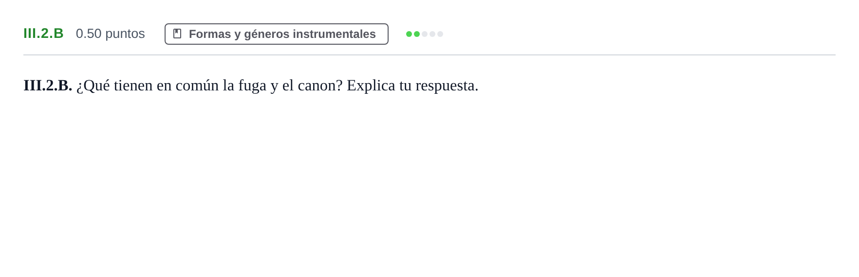 Enunciado: Ejercicio III.2.B · Análisis Musical II PAU Murcia Ordinaria 2026