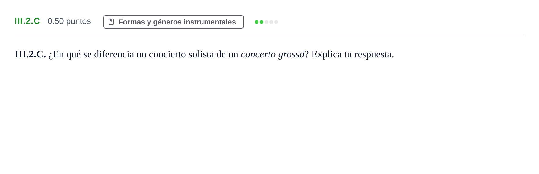 Enunciado: Ejercicio III.2.C · Análisis Musical II PAU Murcia Ordinaria 2026