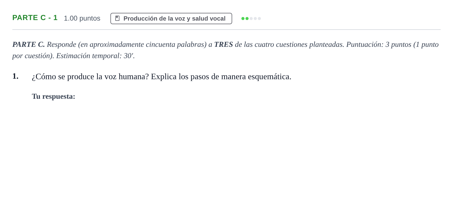 Enunciado: Ejercicio Parte C - 1 · Coro y Técnica Vocal PAU Murcia Ordinaria 2026