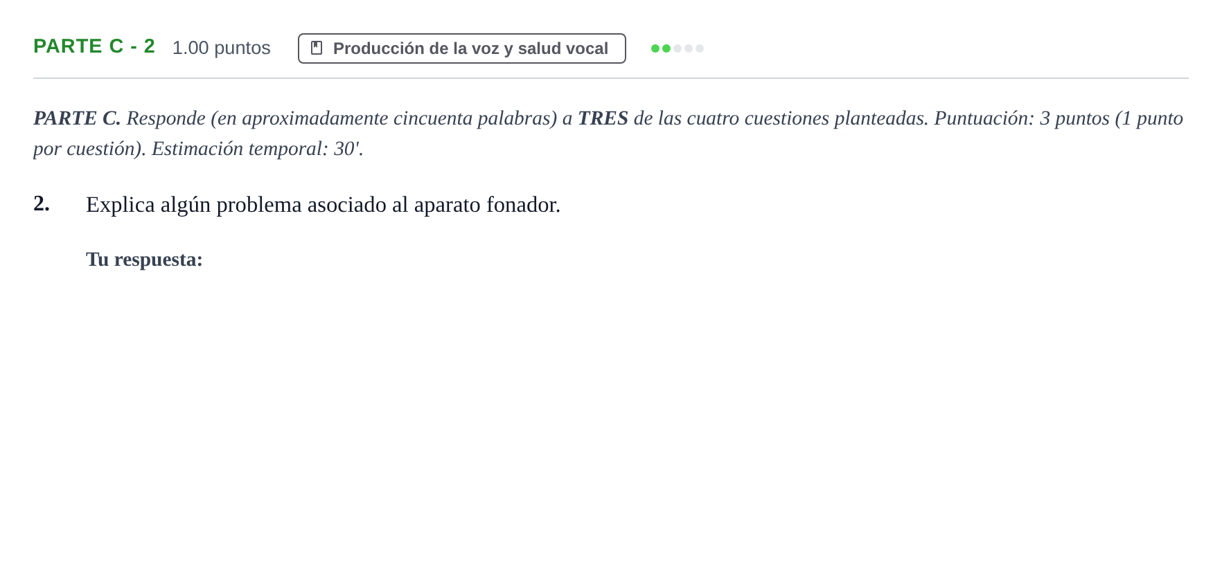 Enunciado: Ejercicio Parte C - 2 · Coro y Técnica Vocal PAU Murcia Ordinaria 2026
