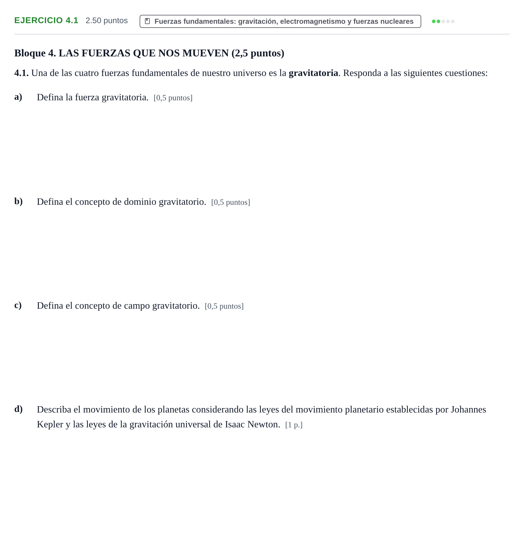 Enunciado: Ejercicio 4.1 · Ciencias Generales PAU Murcia Ordinaria 2026