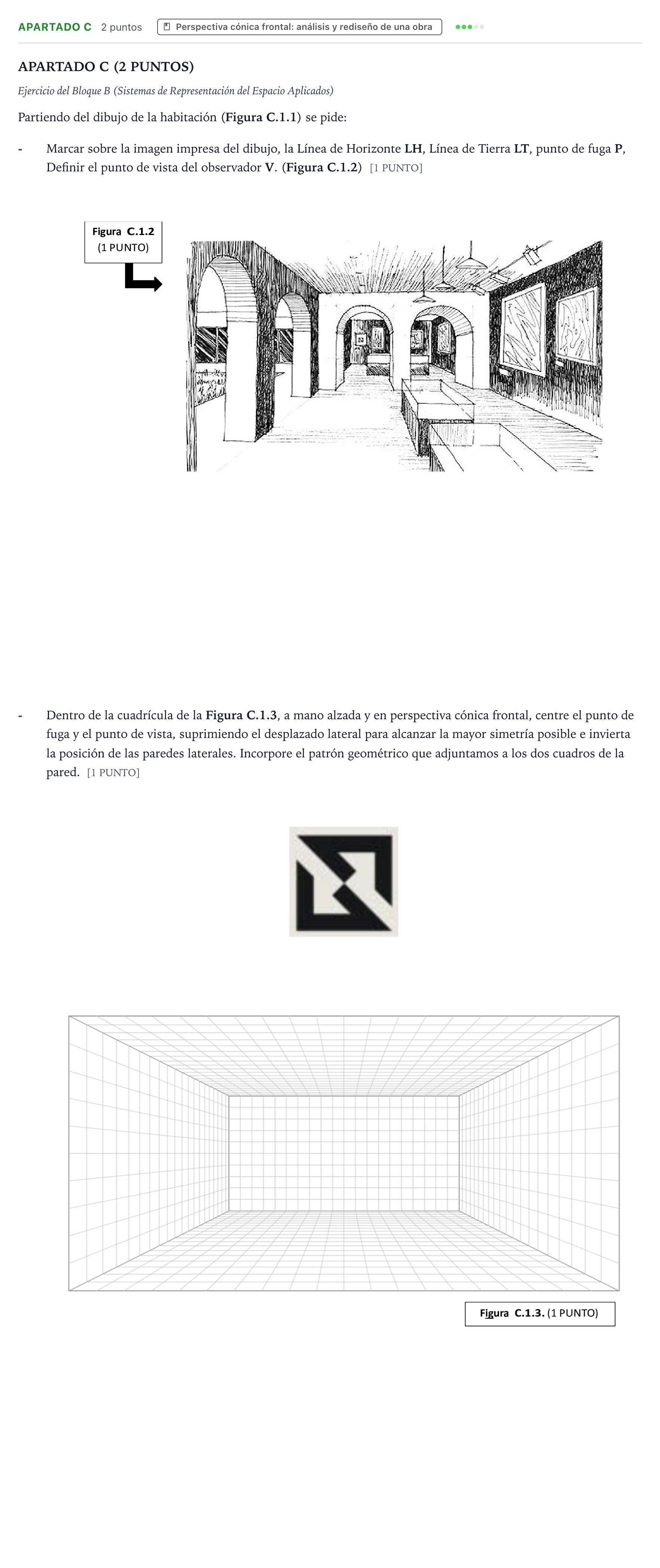 Enunciado: Apartado C · Dibujo Técnico Aplicado a las Artes Plásticas y al Diseño PAU Murcia Extraordinaria 2026