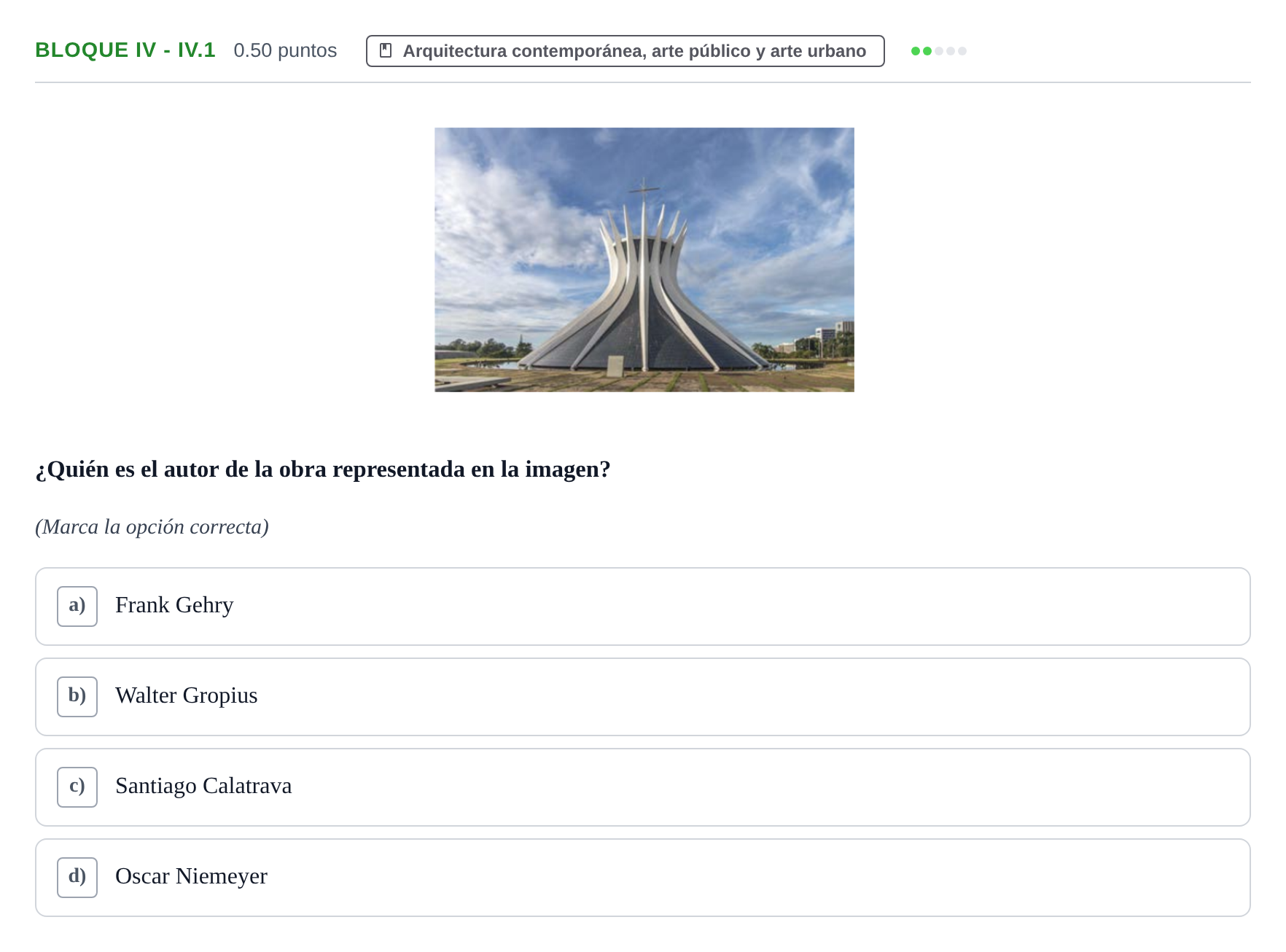 Enunciado: Bloque IV - IV.1 · Movimientos Culturales y Artísticos PAU Murcia Ordinaria 2026