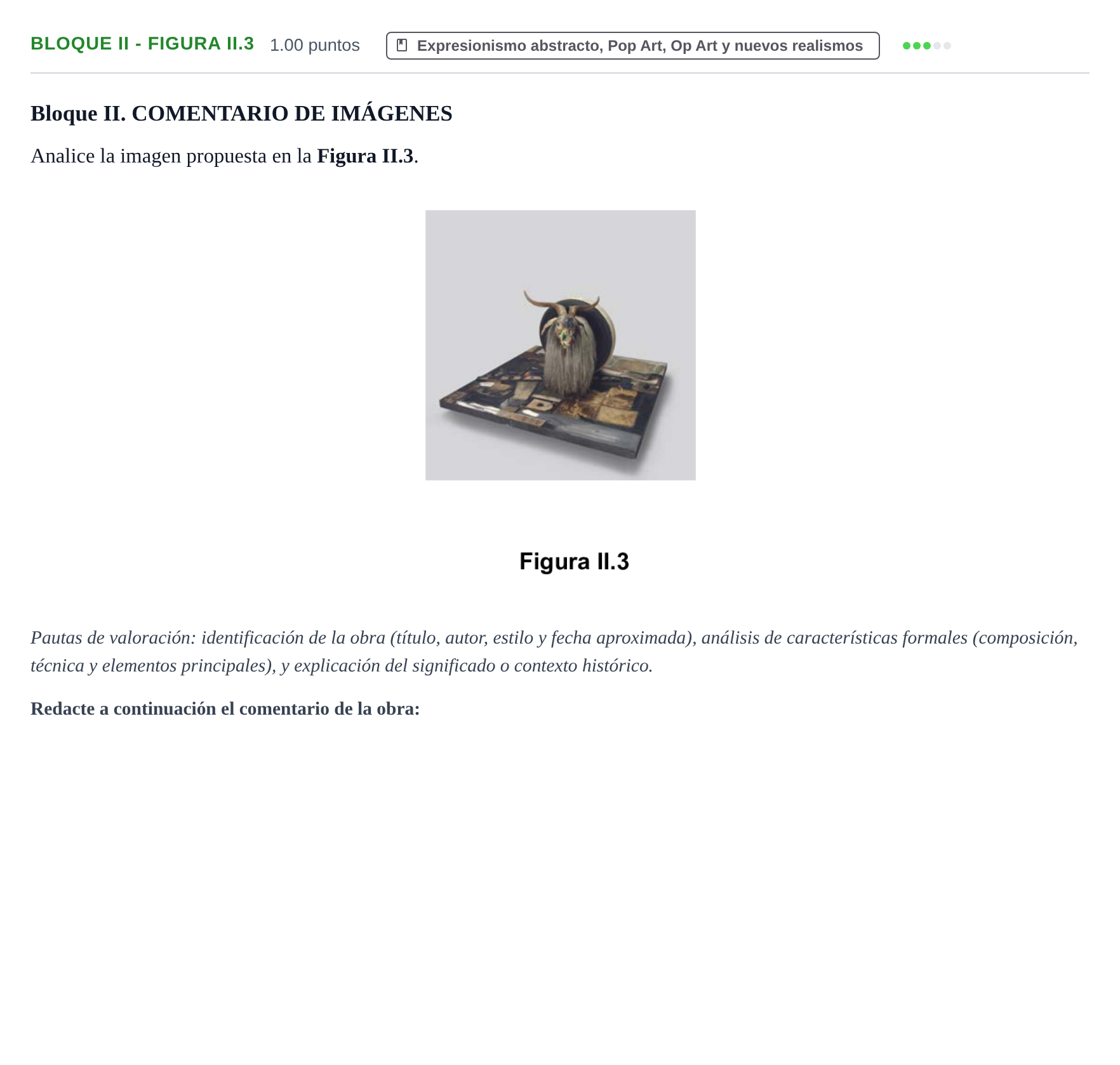 Enunciado: Bloque II - Figura II.3 · Movimientos Culturales y Artísticos PAU Murcia Ordinaria 2026