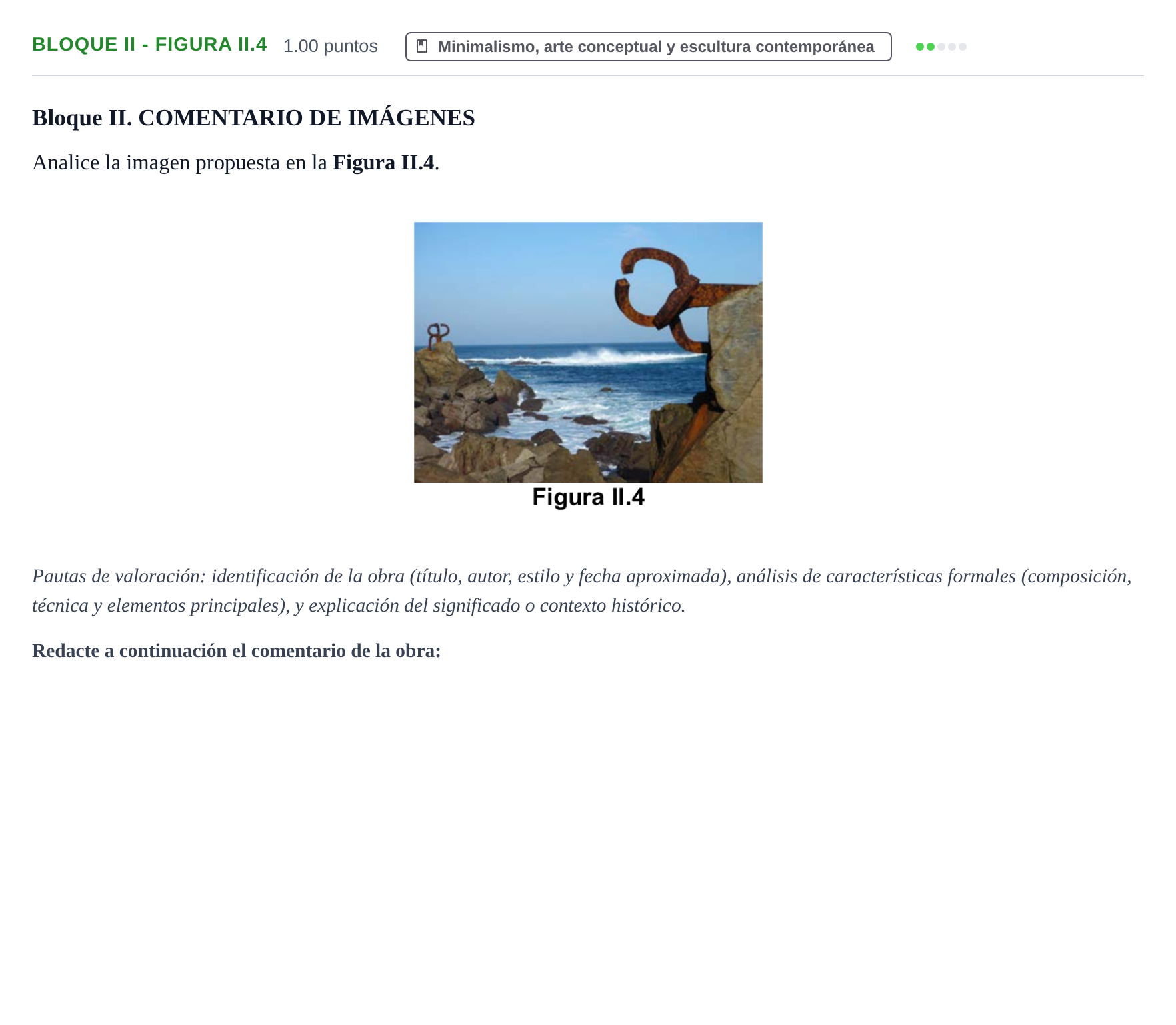 Enunciado: Bloque II - Figura II.4 · Movimientos Culturales y Artísticos PAU Murcia Ordinaria 2026