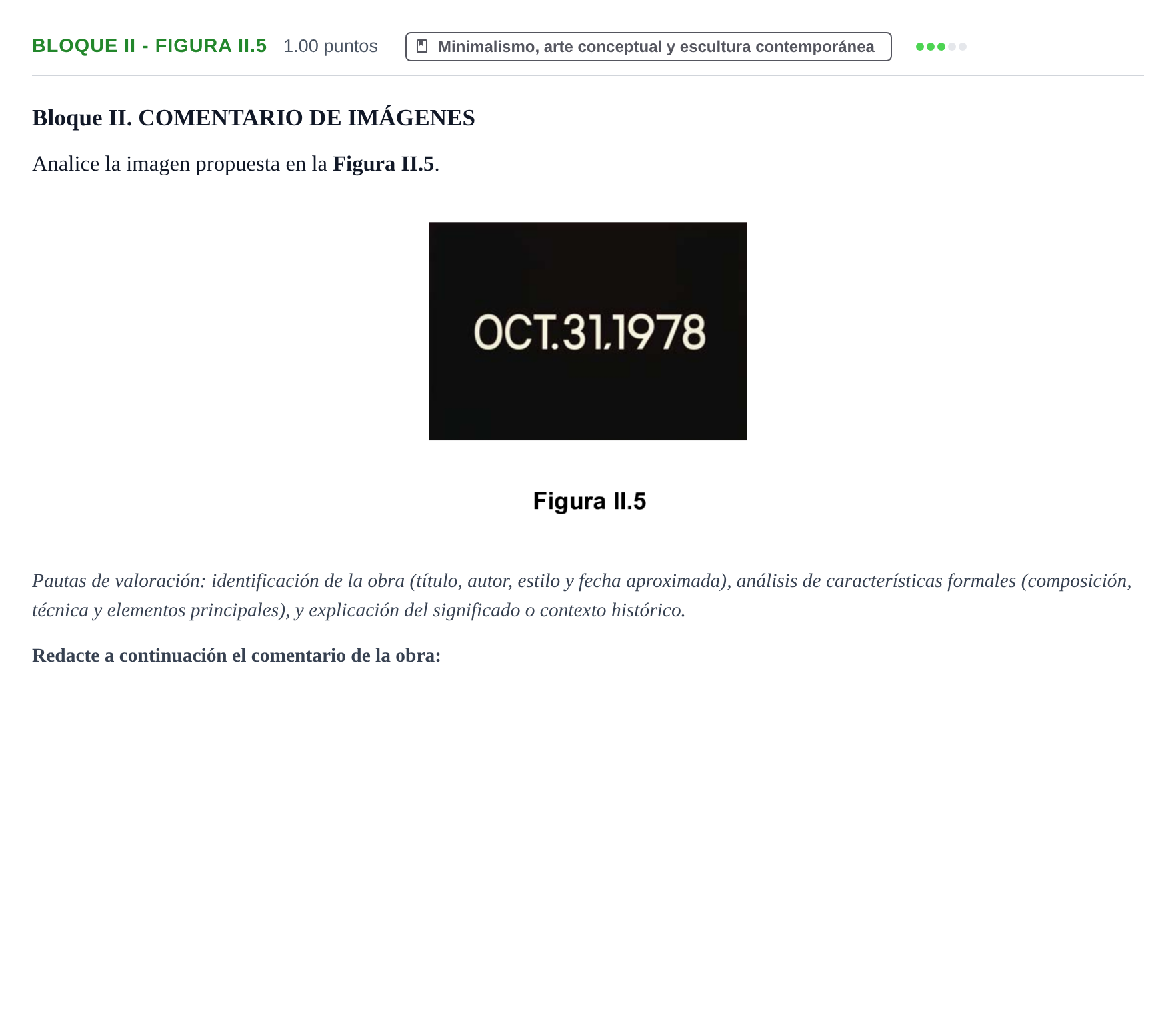 Enunciado: Bloque II - Figura II.5 · Movimientos Culturales y Artísticos PAU Murcia Ordinaria 2026