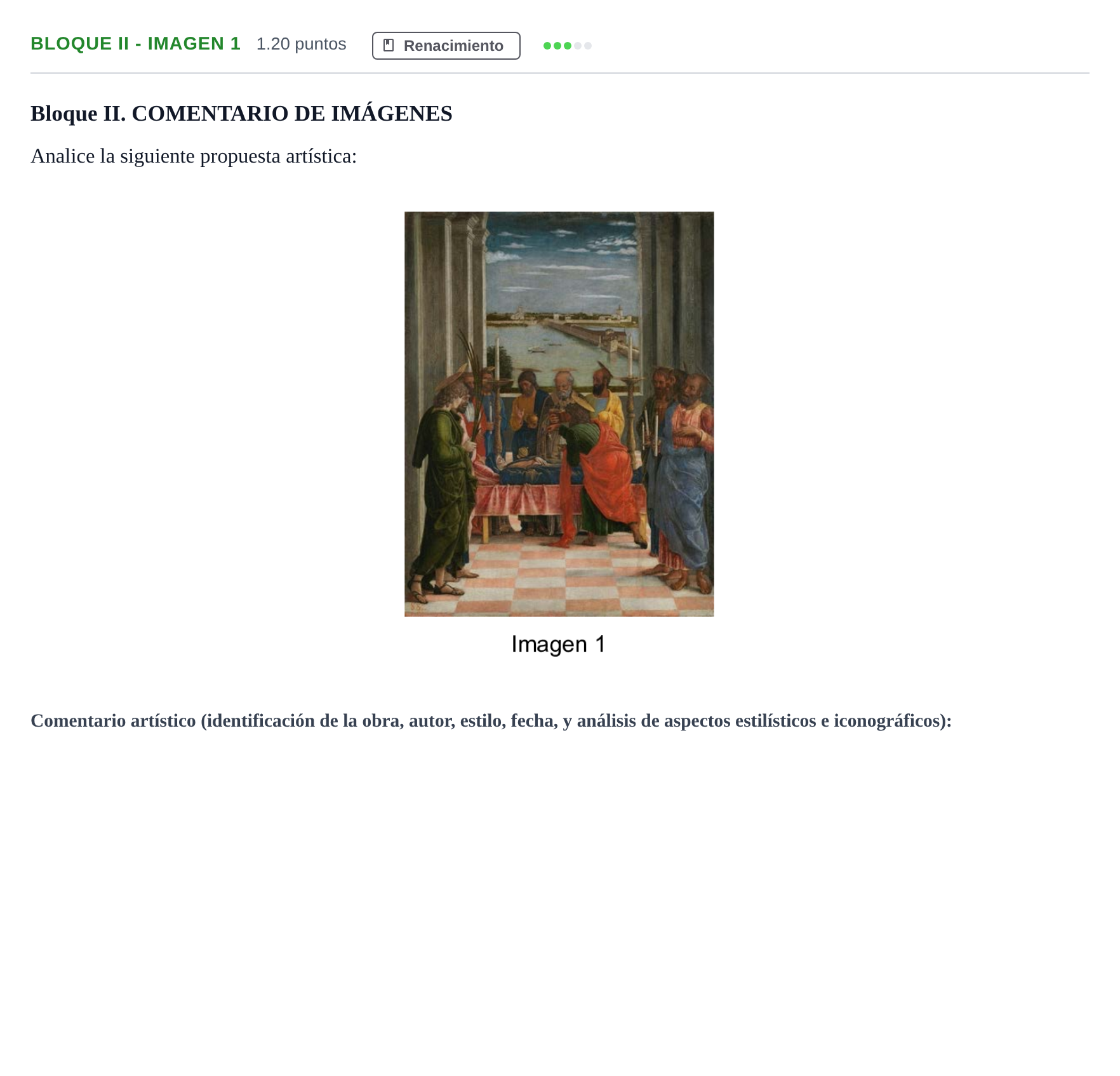 Enunciado: Bloque II - Imagen 1 · Fundamentos Artísticos PAU Murcia Ordinaria 2025