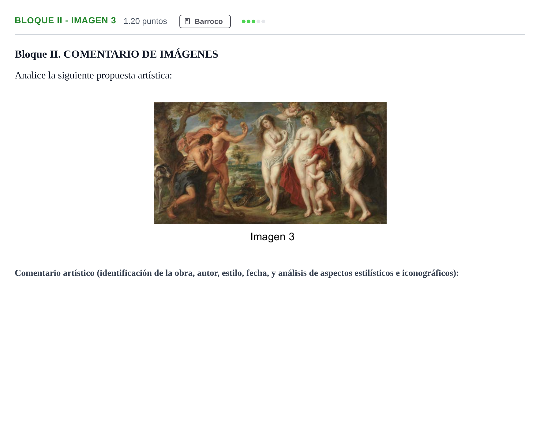 Enunciado: Bloque II - Imagen 3 · Fundamentos Artísticos PAU Murcia Ordinaria 2025