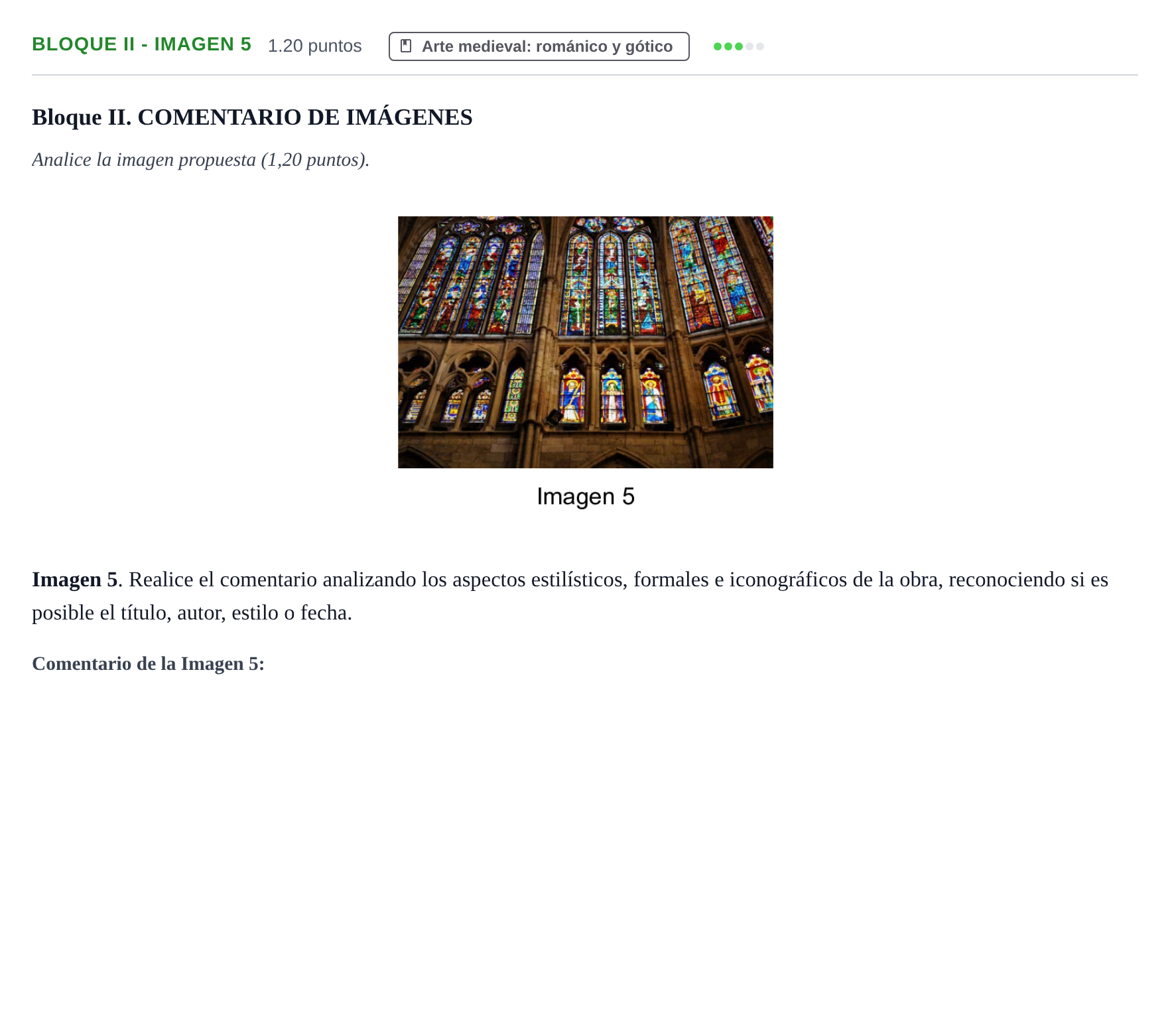 Enunciado: Bloque II - Imagen 5 · Fundamentos Artísticos PAU Murcia Ordinaria 2025