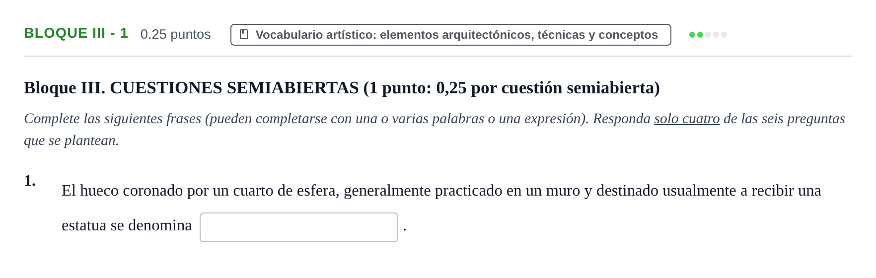 Enunciado: Bloque III - 1 · Fundamentos Artísticos PAU Murcia Ordinaria 2025