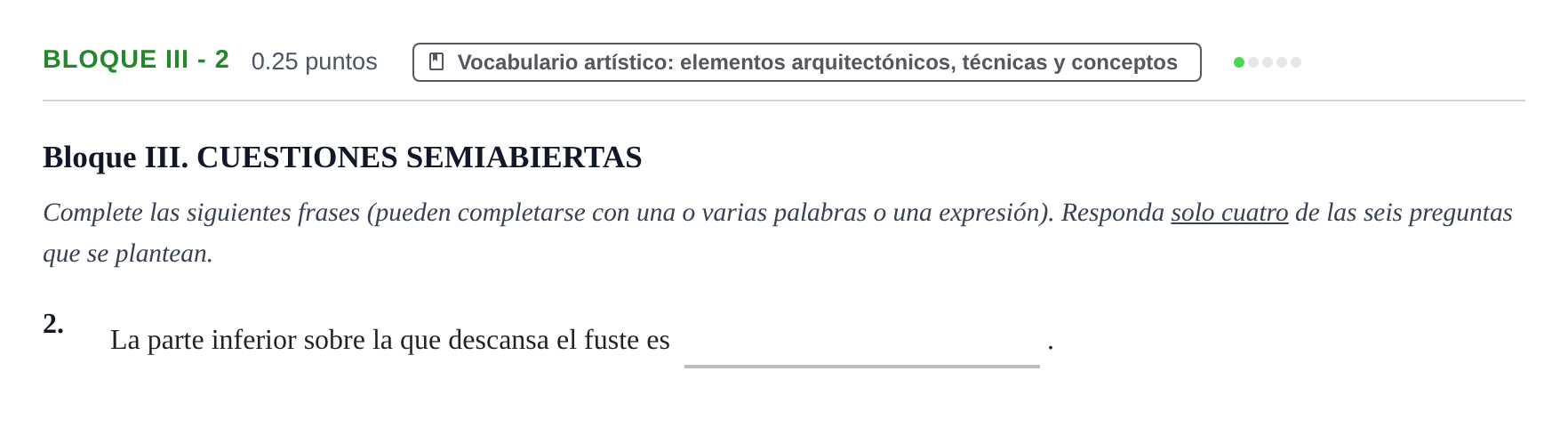 Enunciado: Bloque III - 2 · Fundamentos Artísticos PAU Murcia Ordinaria 2025