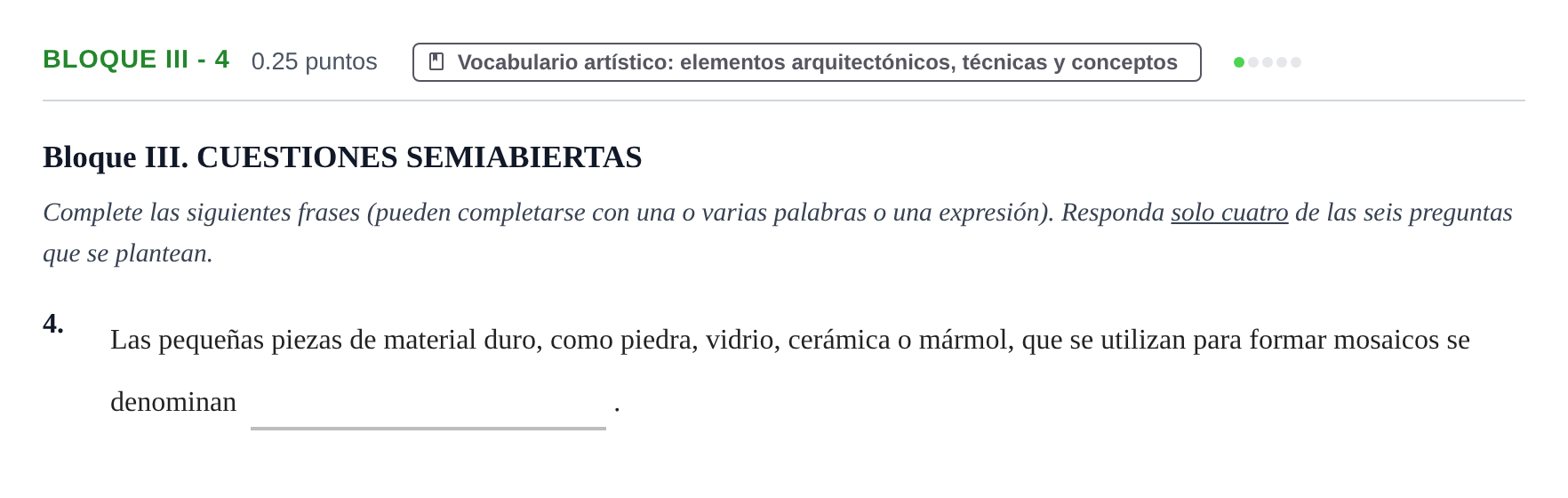 Enunciado: Bloque III - 4 · Fundamentos Artísticos PAU Murcia Ordinaria 2025