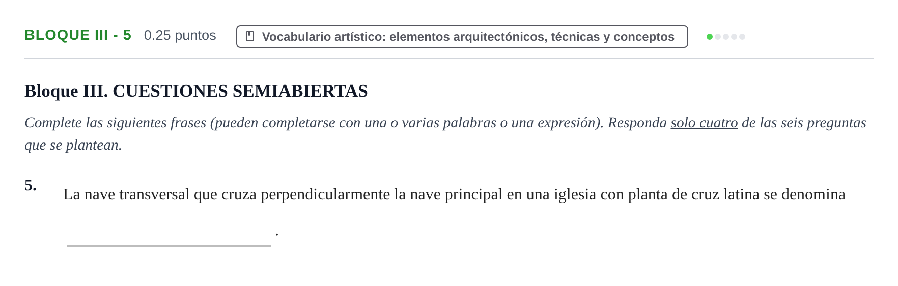 Enunciado: Bloque III - 5 · Fundamentos Artísticos PAU Murcia Ordinaria 2025