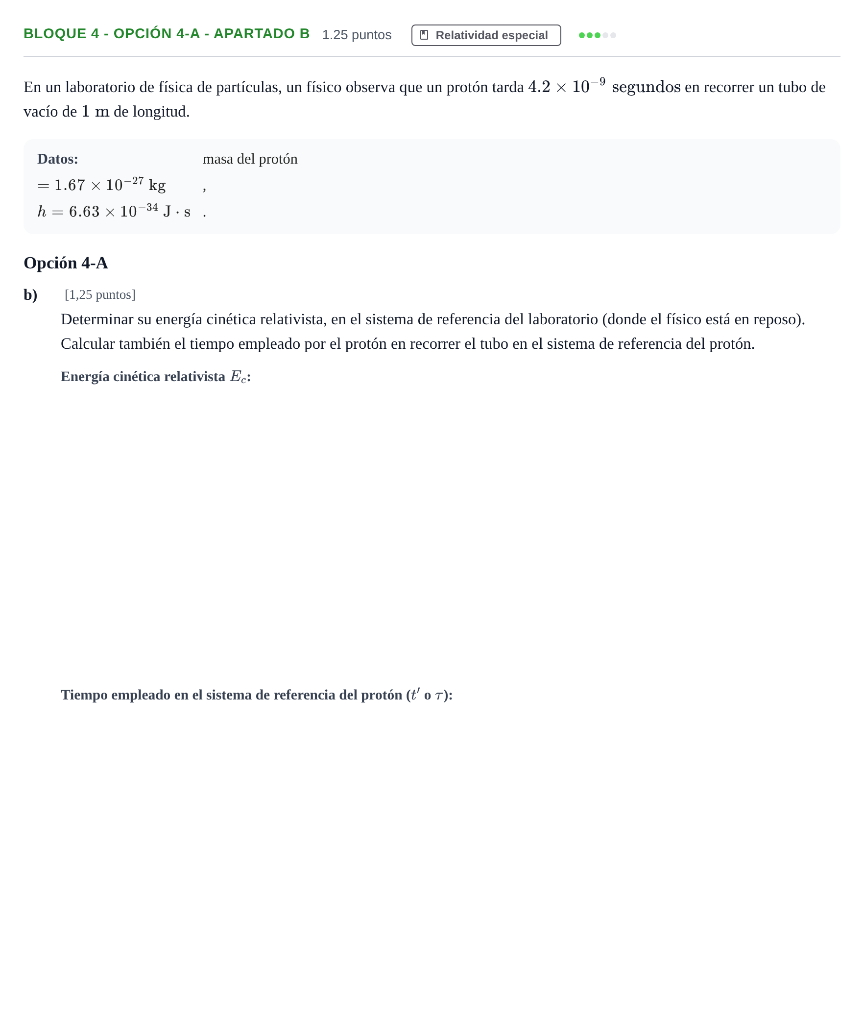 Enunciado: Bloque 4 - Opción 4-A - Apartado b · Física PAU Murcia Ordinaria 2025