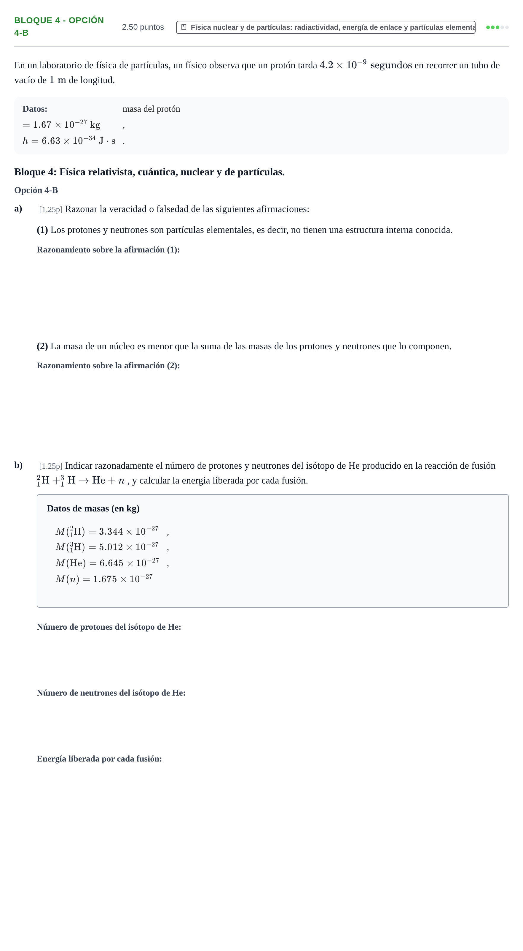 Enunciado: Bloque 4 - Opción 4-B · Física PAU Murcia Ordinaria 2025