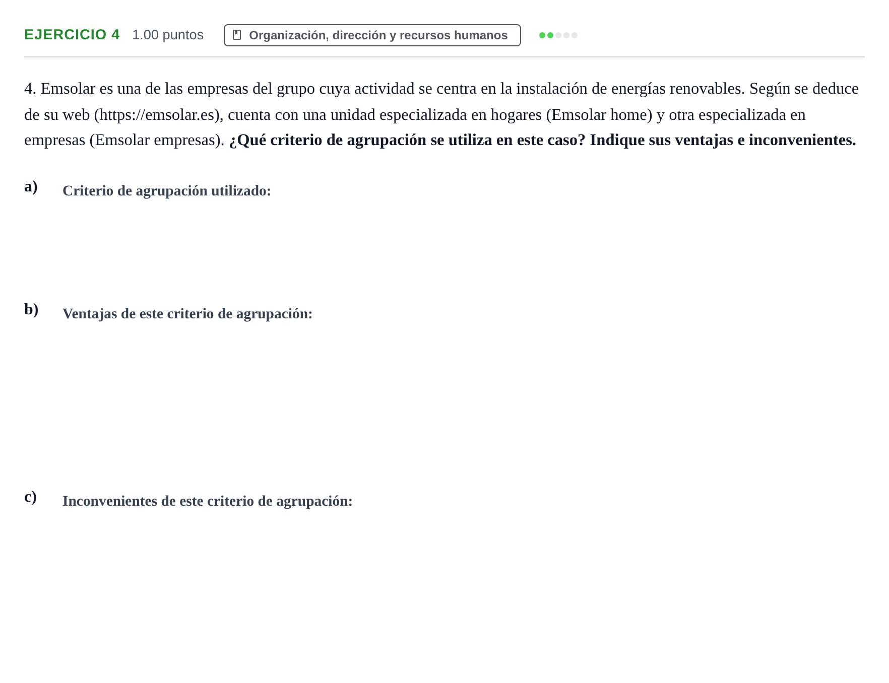 Enunciado: Problema 4 · Empresa y Diseño de Modelos de Negocio PAU Murcia Ordinaria 2025