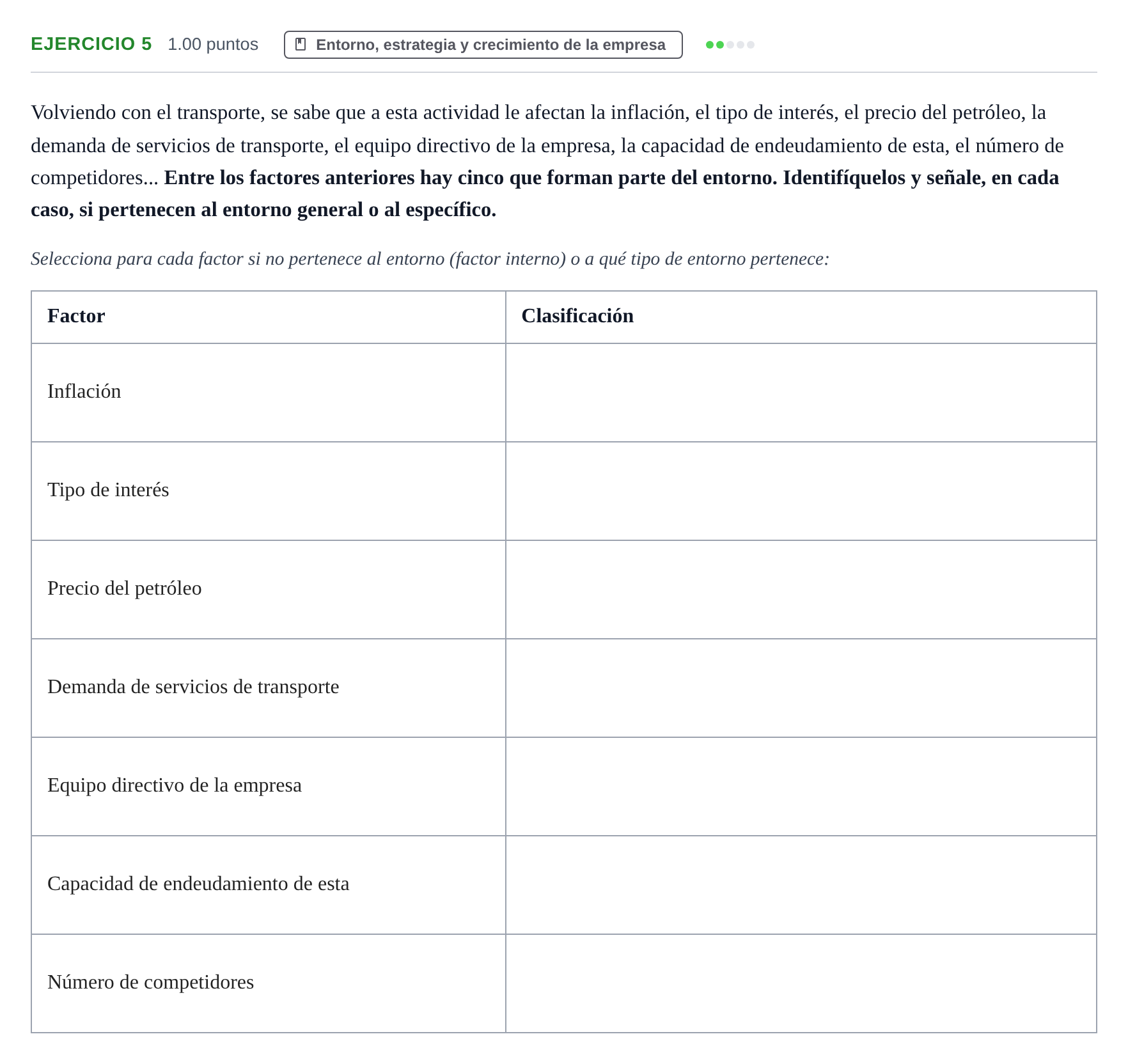Enunciado: Problema 5 · Empresa y Diseño de Modelos de Negocio PAU Murcia Ordinaria 2025