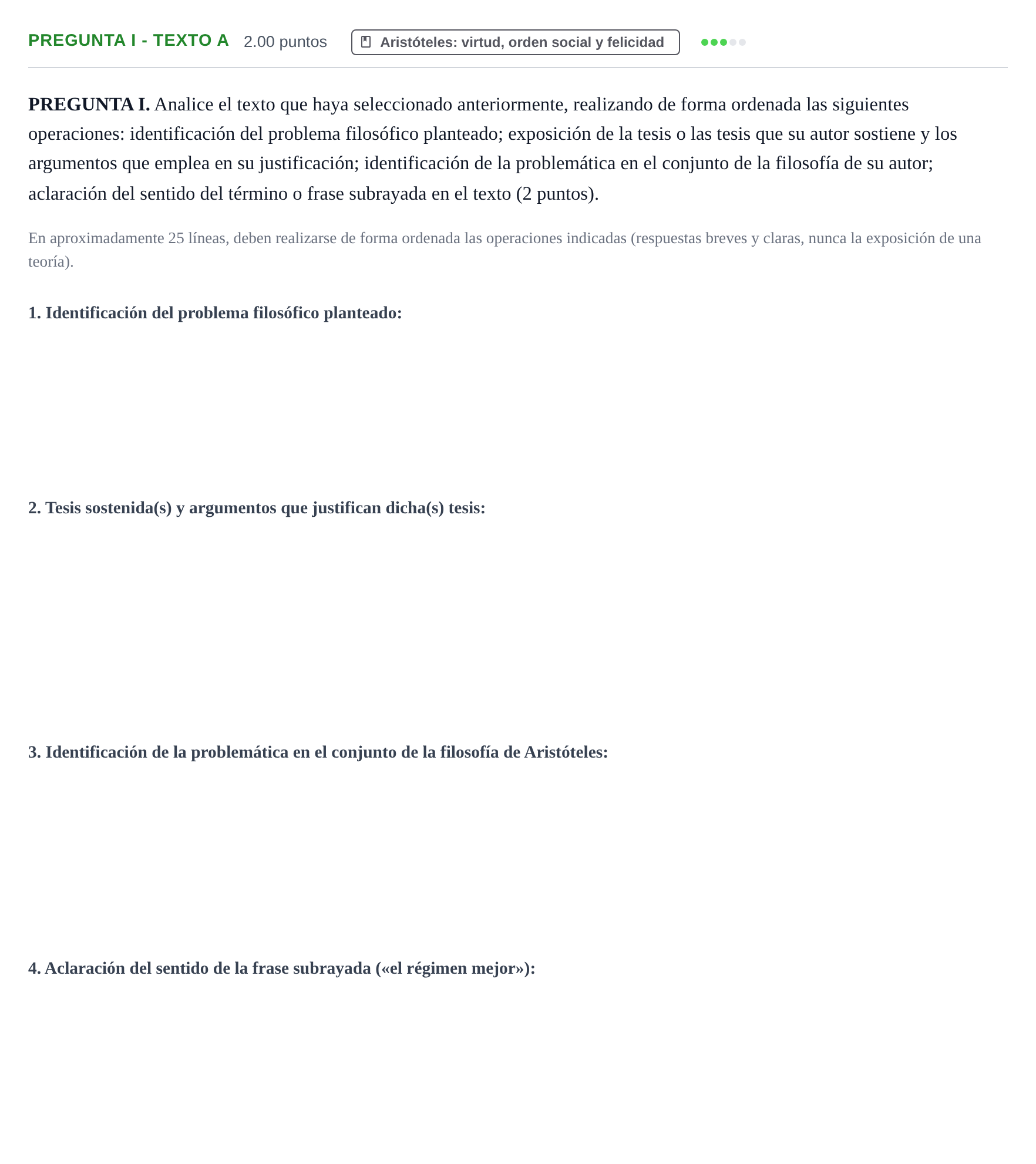Enunciado: Pregunta I - Texto A · Historia de la Filosofía PAU Murcia Ordinaria 2025