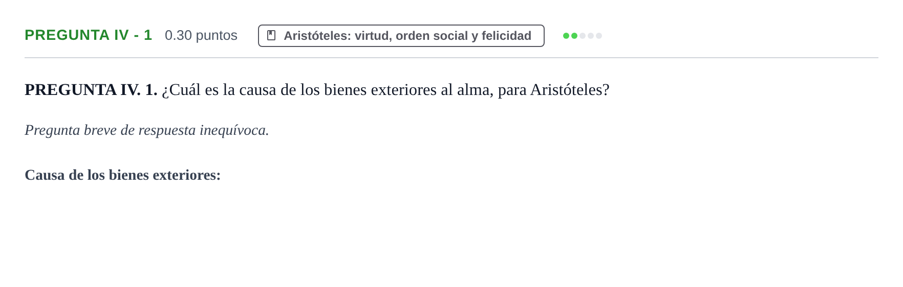 Enunciado: Pregunta IV - 1 · Historia de la Filosofía PAU Murcia Ordinaria 2025