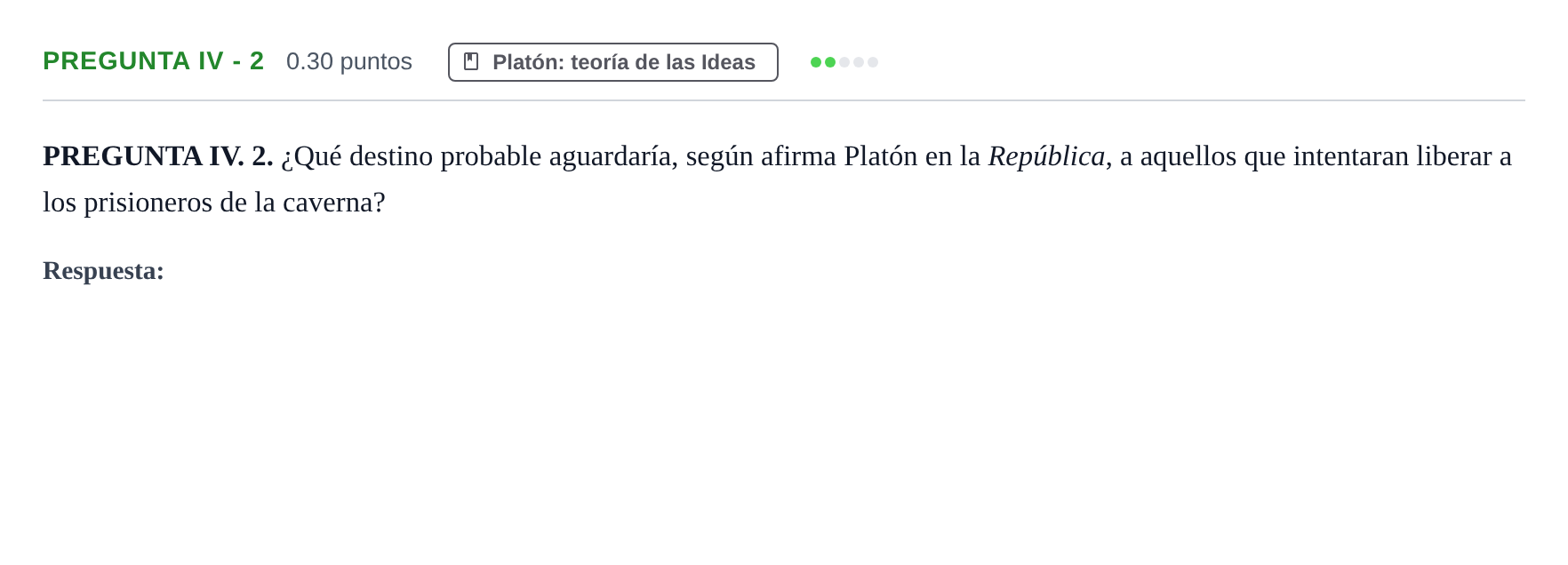Enunciado: Pregunta IV - 2 · Historia de la Filosofía PAU Murcia Ordinaria 2025