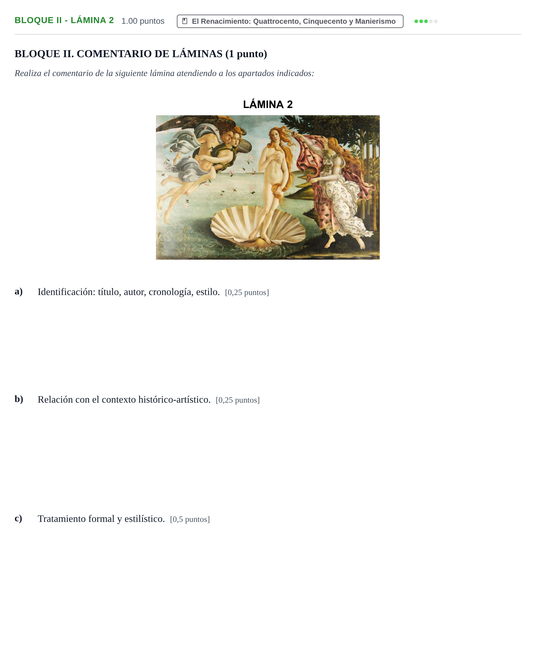 Enunciado: Bloque II - Lámina 2 · Historia del Arte PAU Murcia Ordinaria 2025