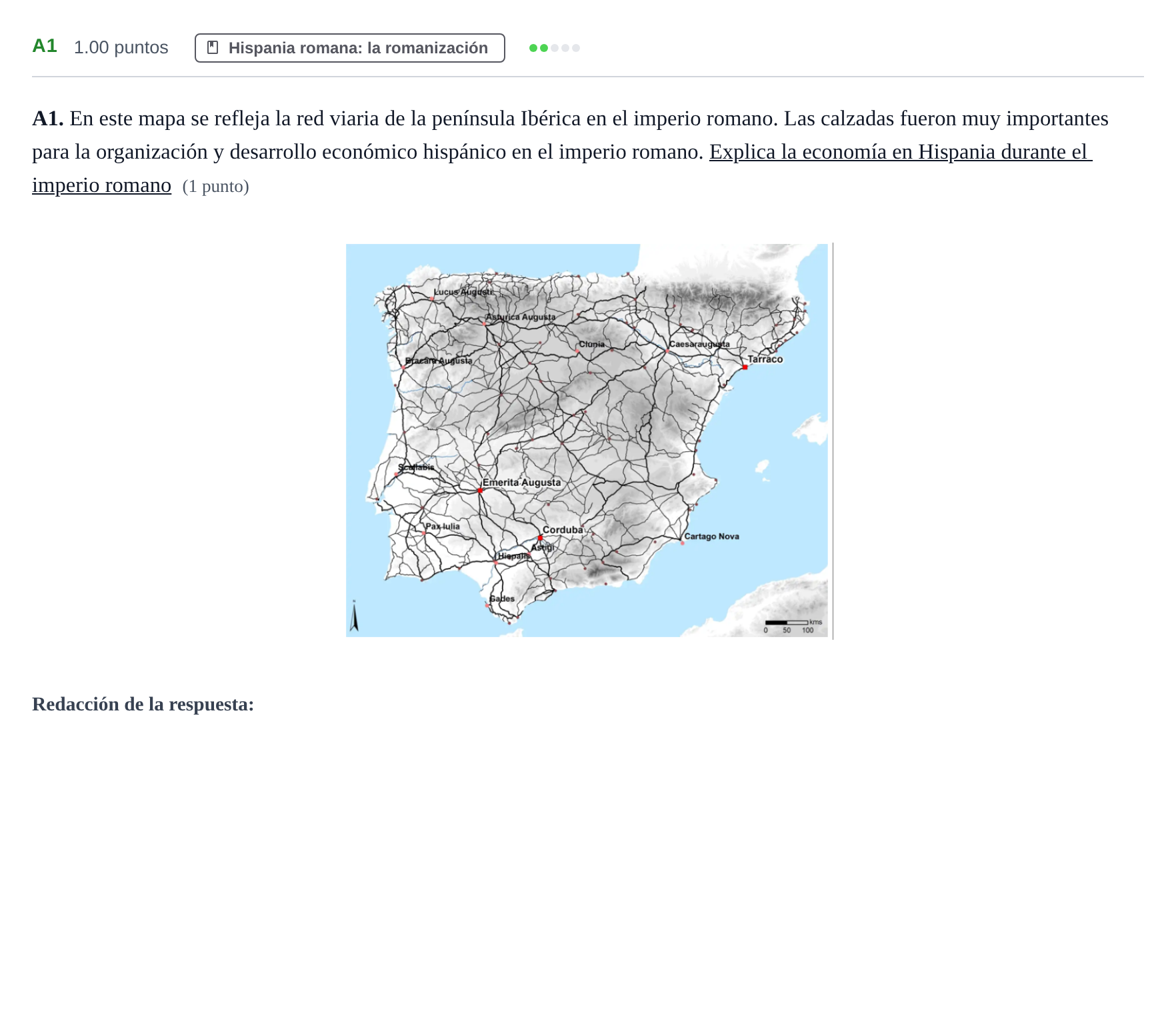 Enunciado: Ejercicio A1 · Historia de España PAU Murcia Ordinaria 2025