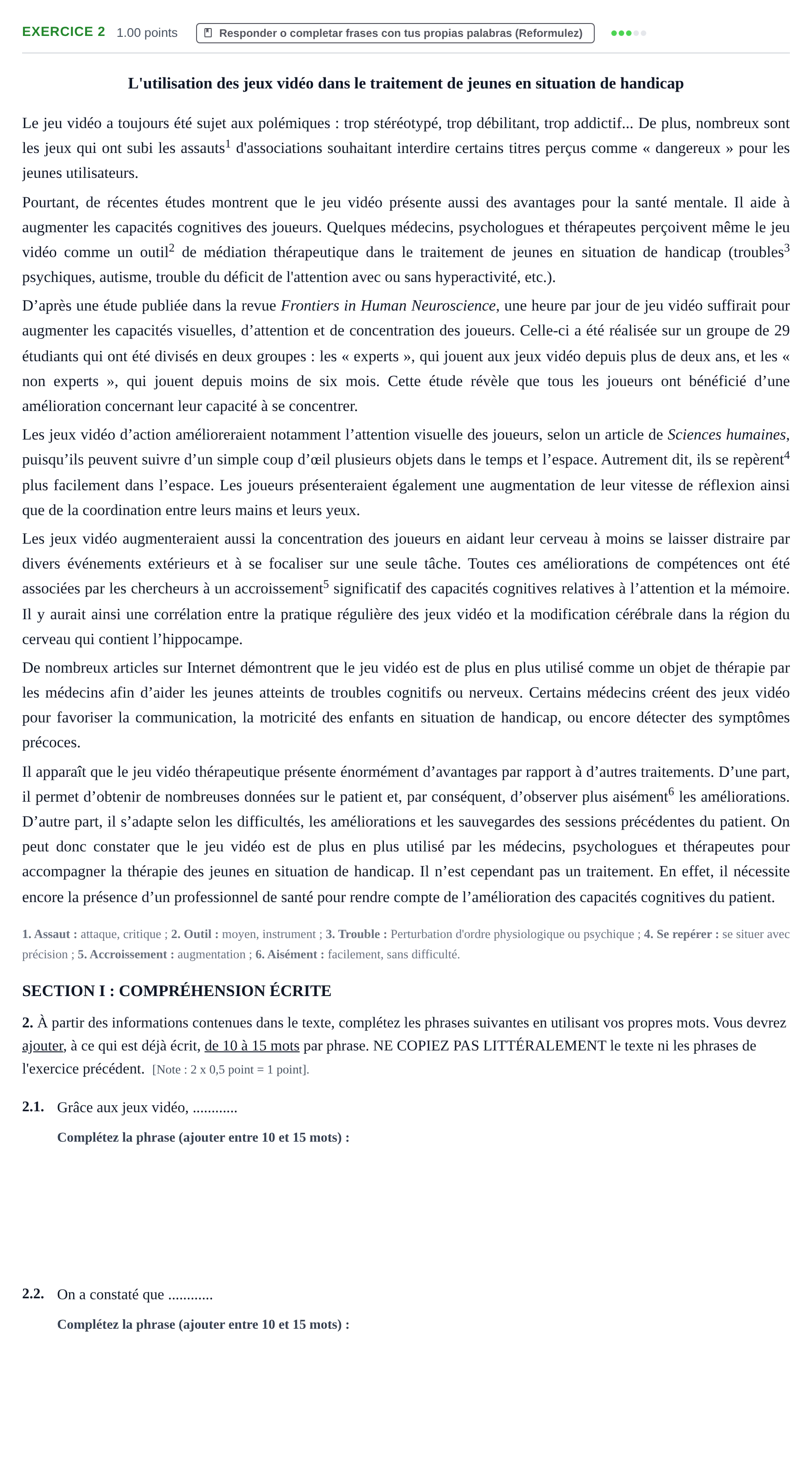 Enunciado: Problema 2 · Francés PAU Murcia Extraordinaria 2025