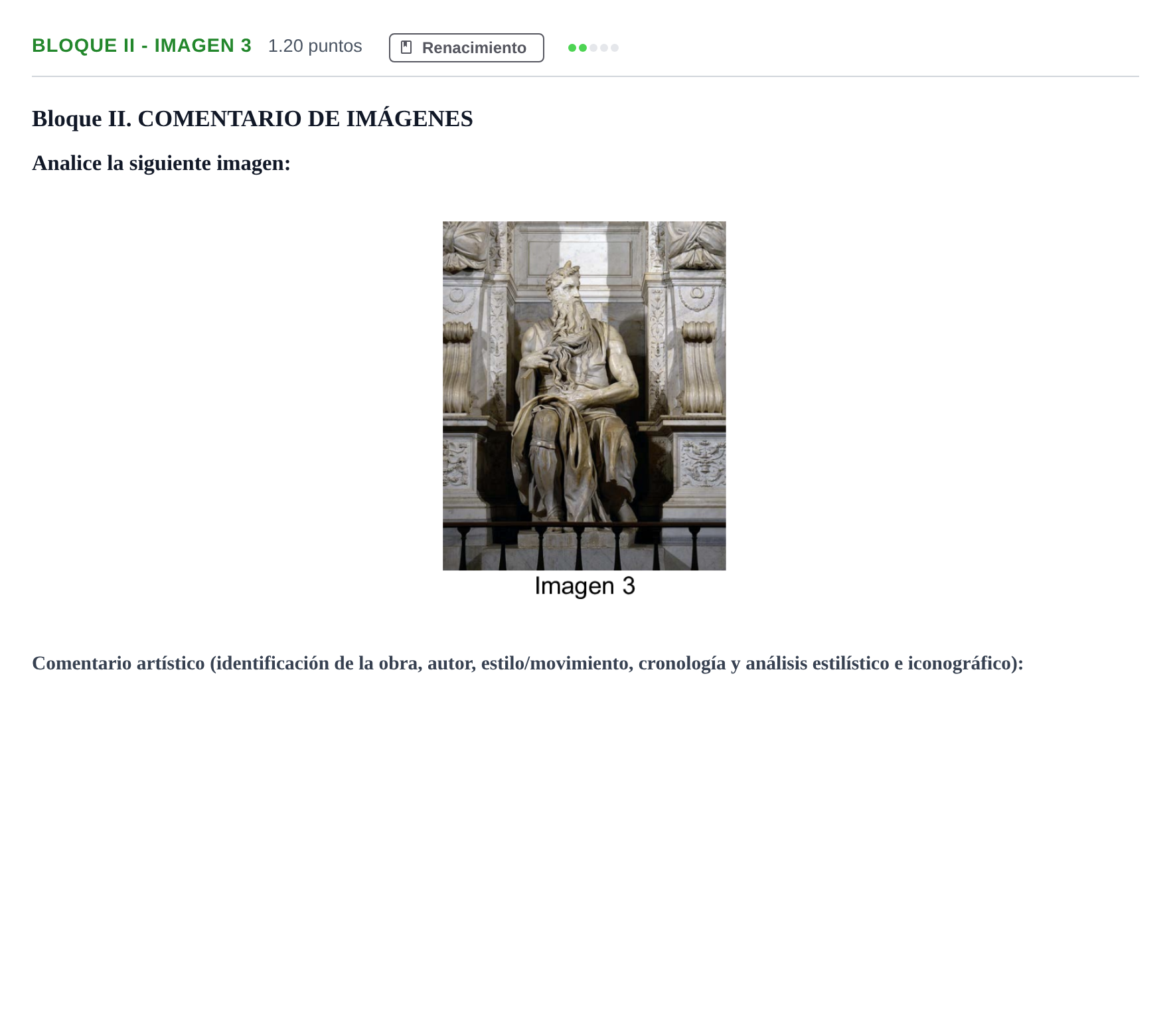 Enunciado: Bloque II - Imagen 3 · Fundamentos Artísticos PAU Murcia Extraordinaria 2025